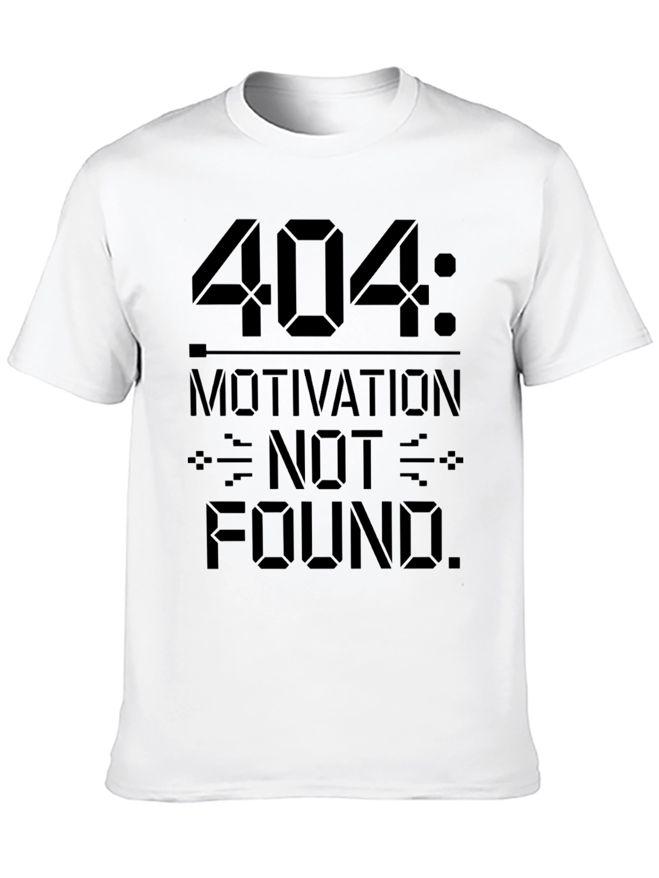 404 Motivation Not Found Black Graphic Tee