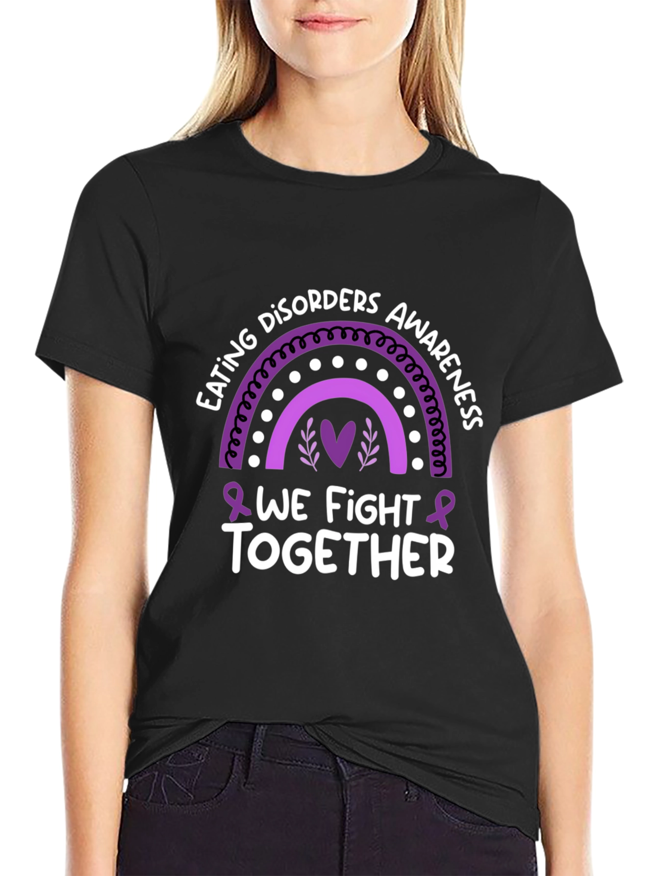 Eating Disorders Awareness T-Shirt We Fight Together