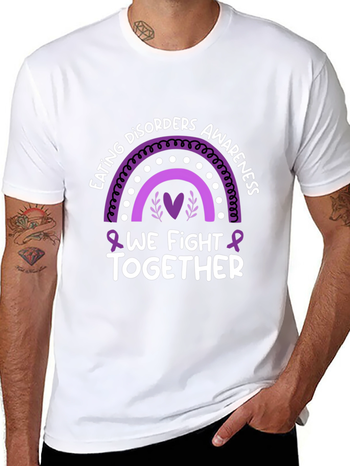 Eating Disorders Awareness T-Shirt We Fight Together