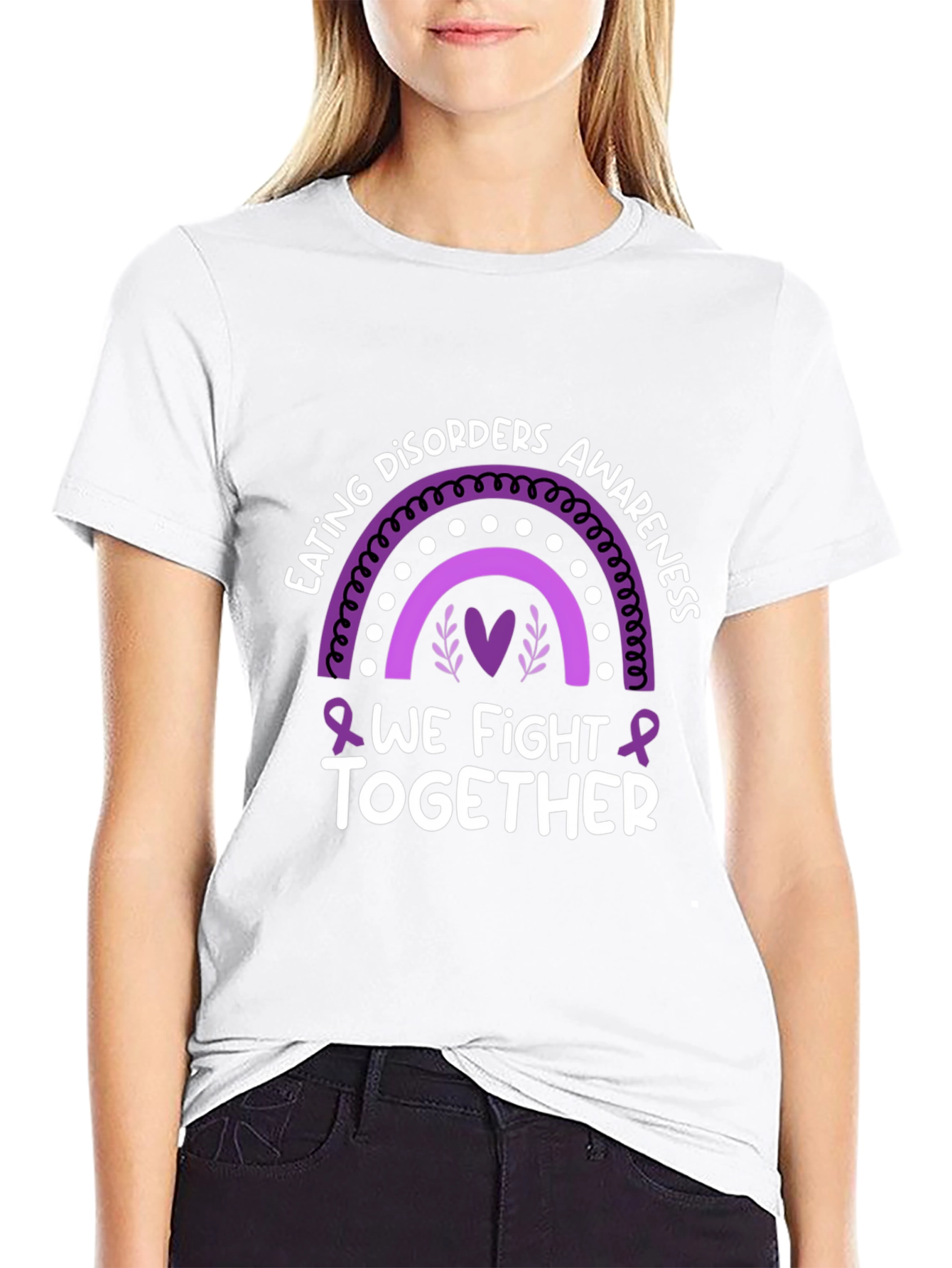 Eating Disorders Awareness T-Shirt We Fight Together