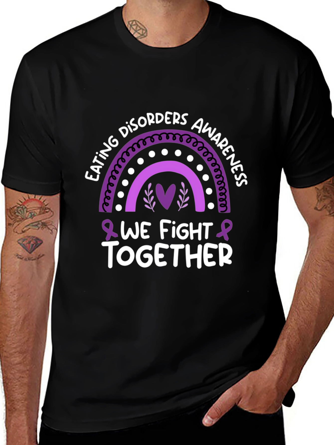 Eating Disorders Awareness T-Shirt We Fight Together