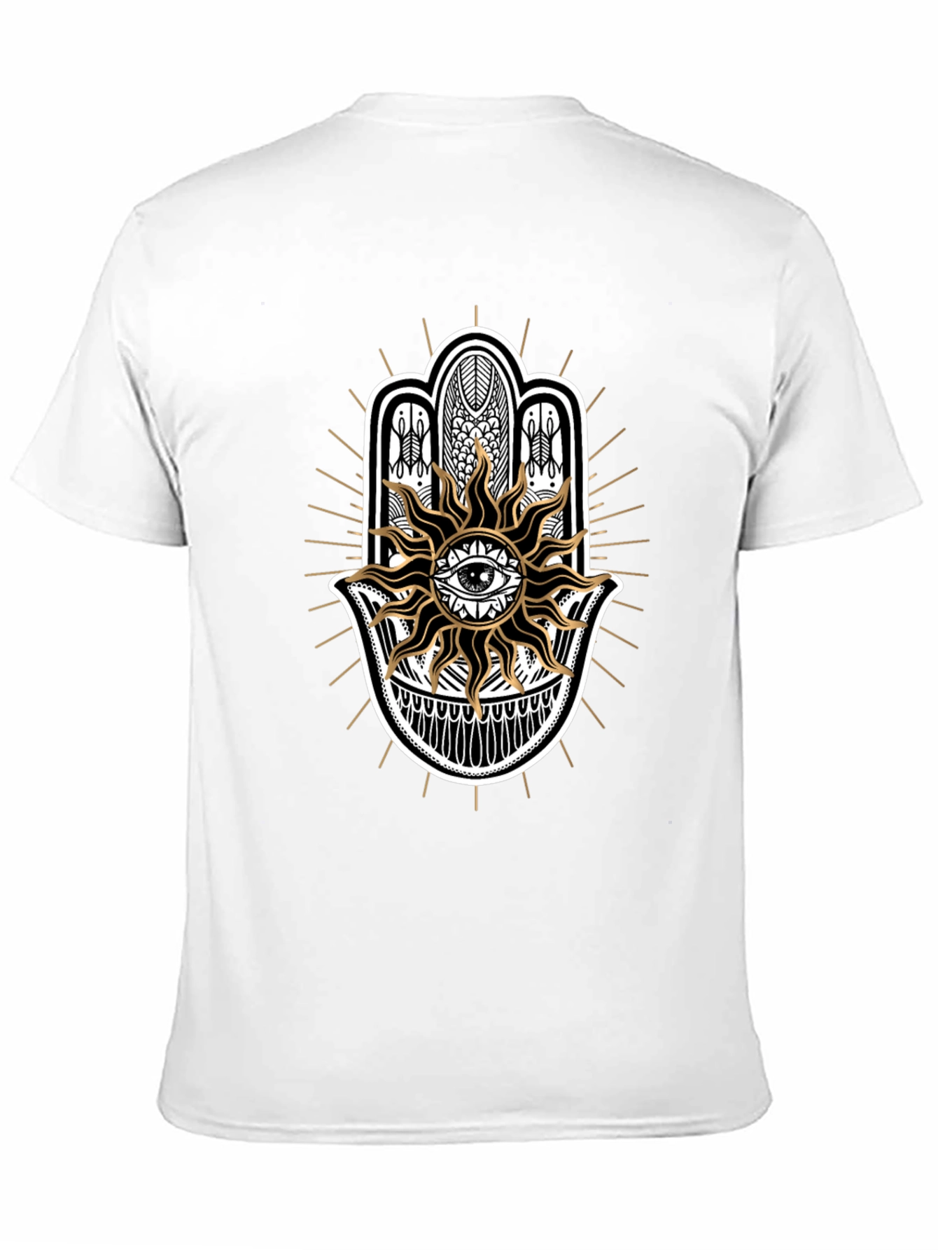 Mystic Eye Hamsa Hand Graphic Tee - Black