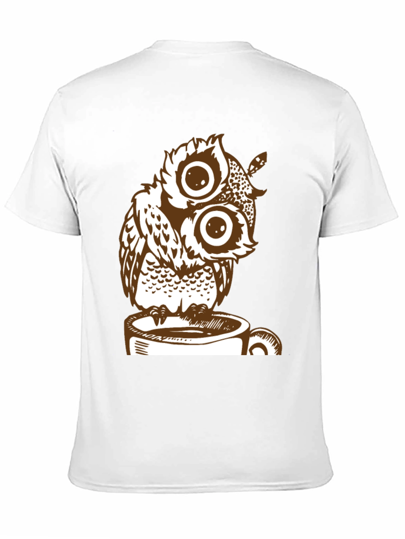 Owl on Coffee Cup Graphic Tee