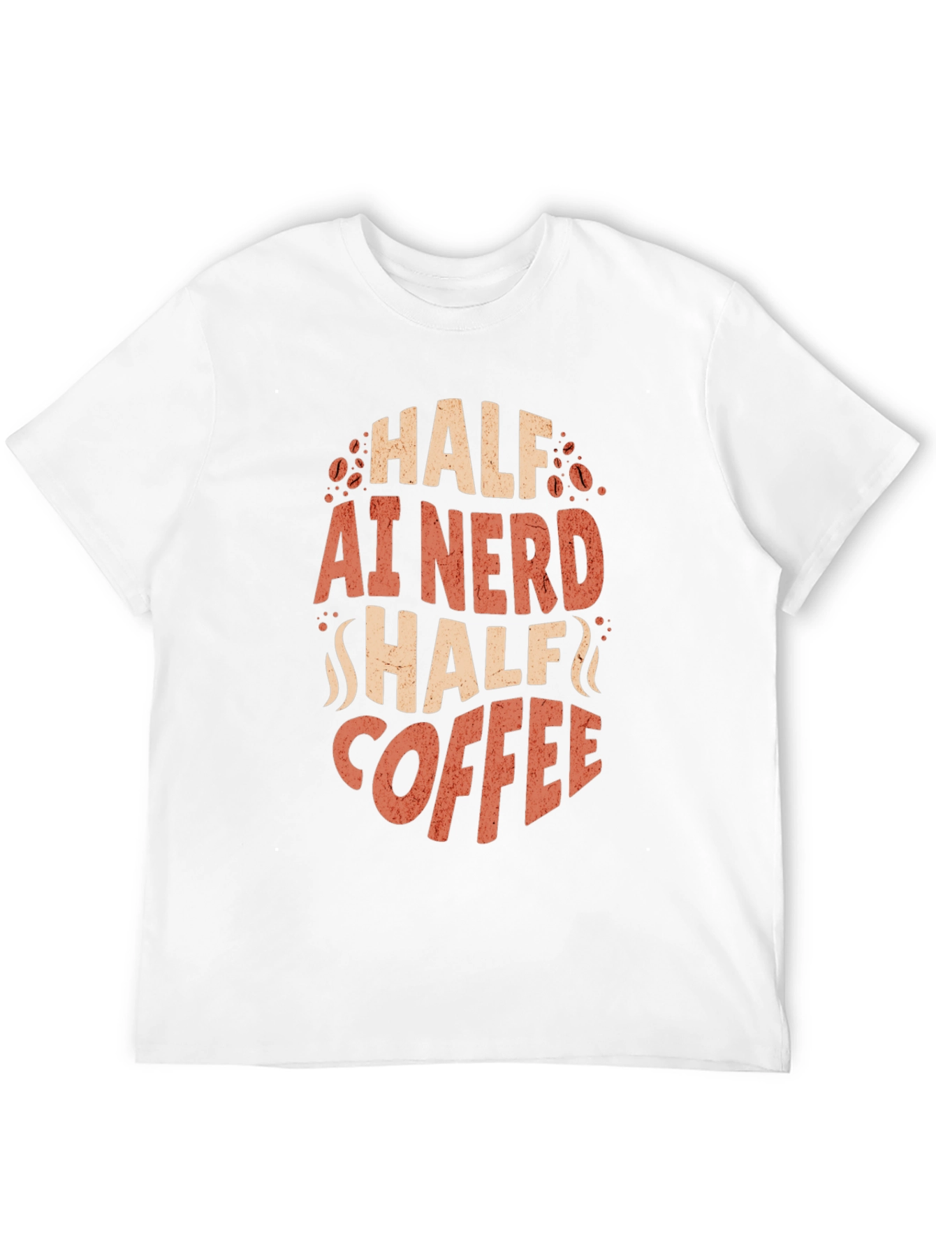 Half AI Nerd Half Coffee T-Shirt - Black