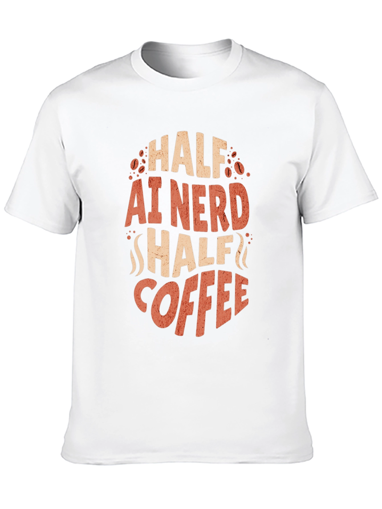 Half AI Nerd Half Coffee T-Shirt - Black