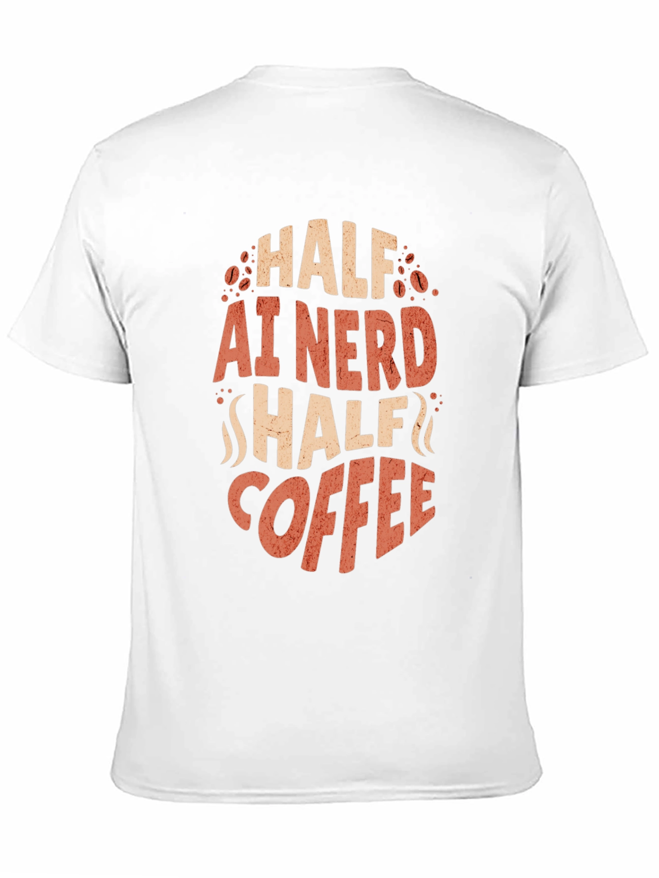 Half AI Nerd Half Coffee T-Shirt - Black