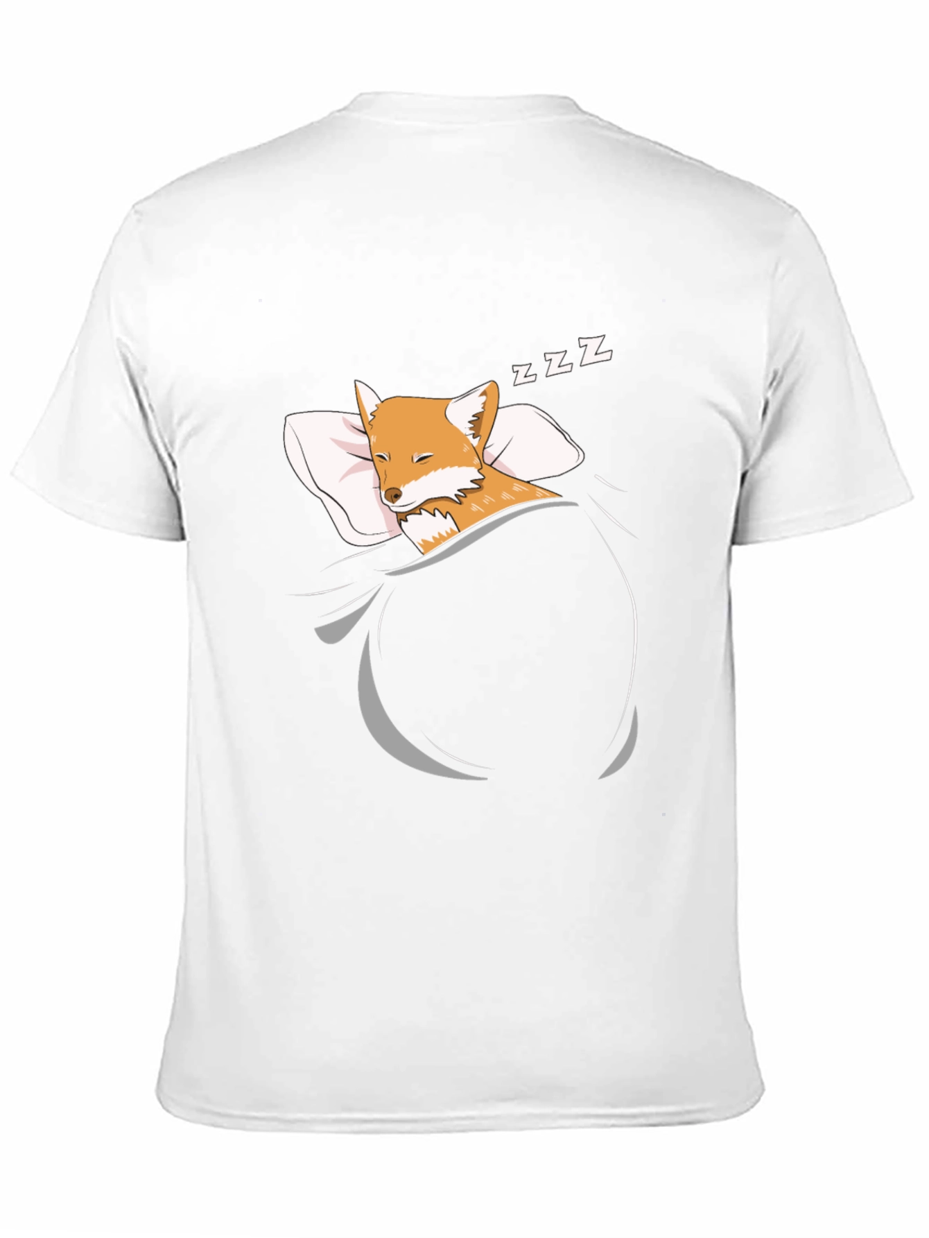 Sleeping Fox Graphic T-Shirt - Mens Black Tee