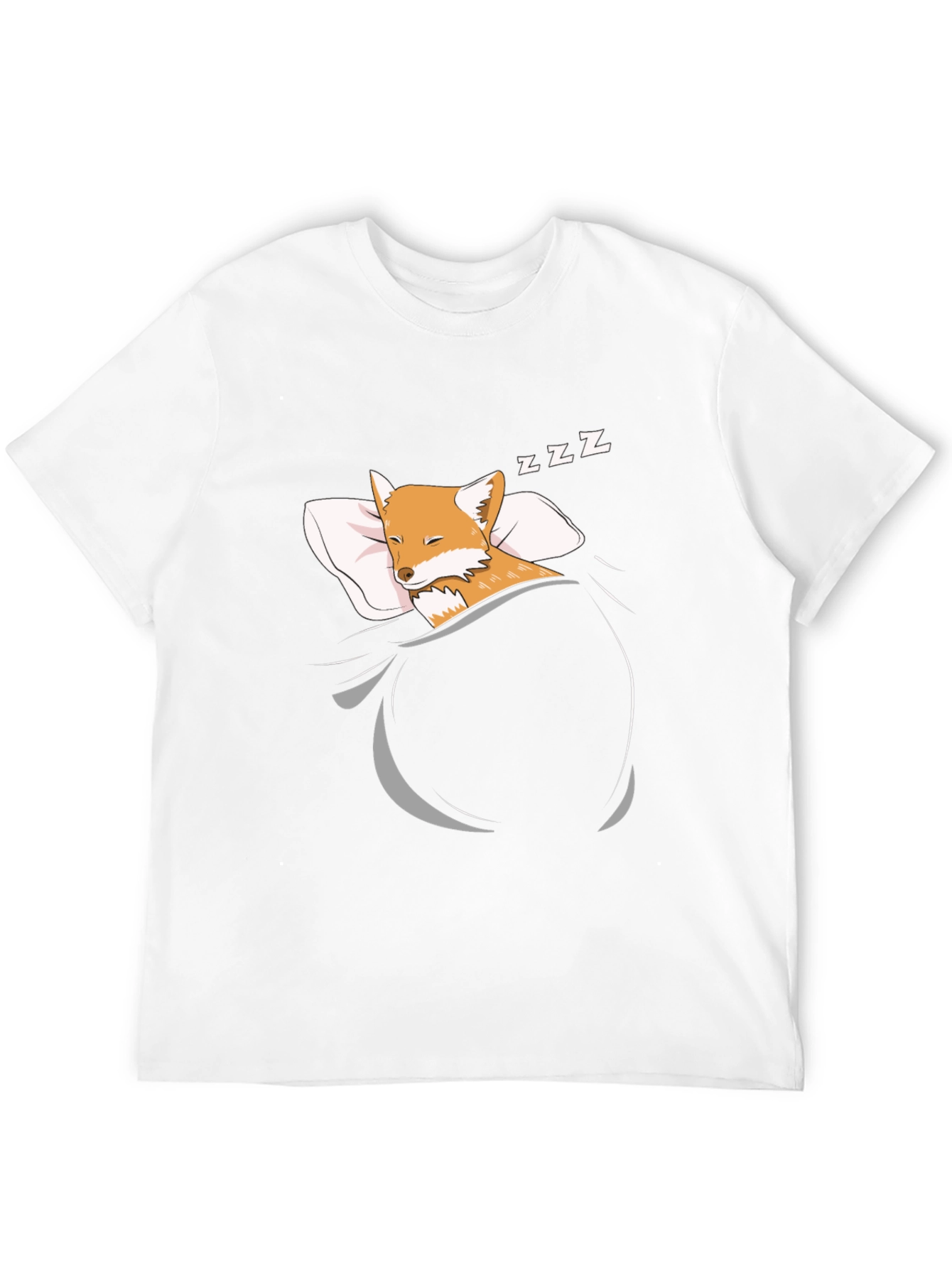 Sleeping Fox Graphic T-Shirt - Mens Black Tee