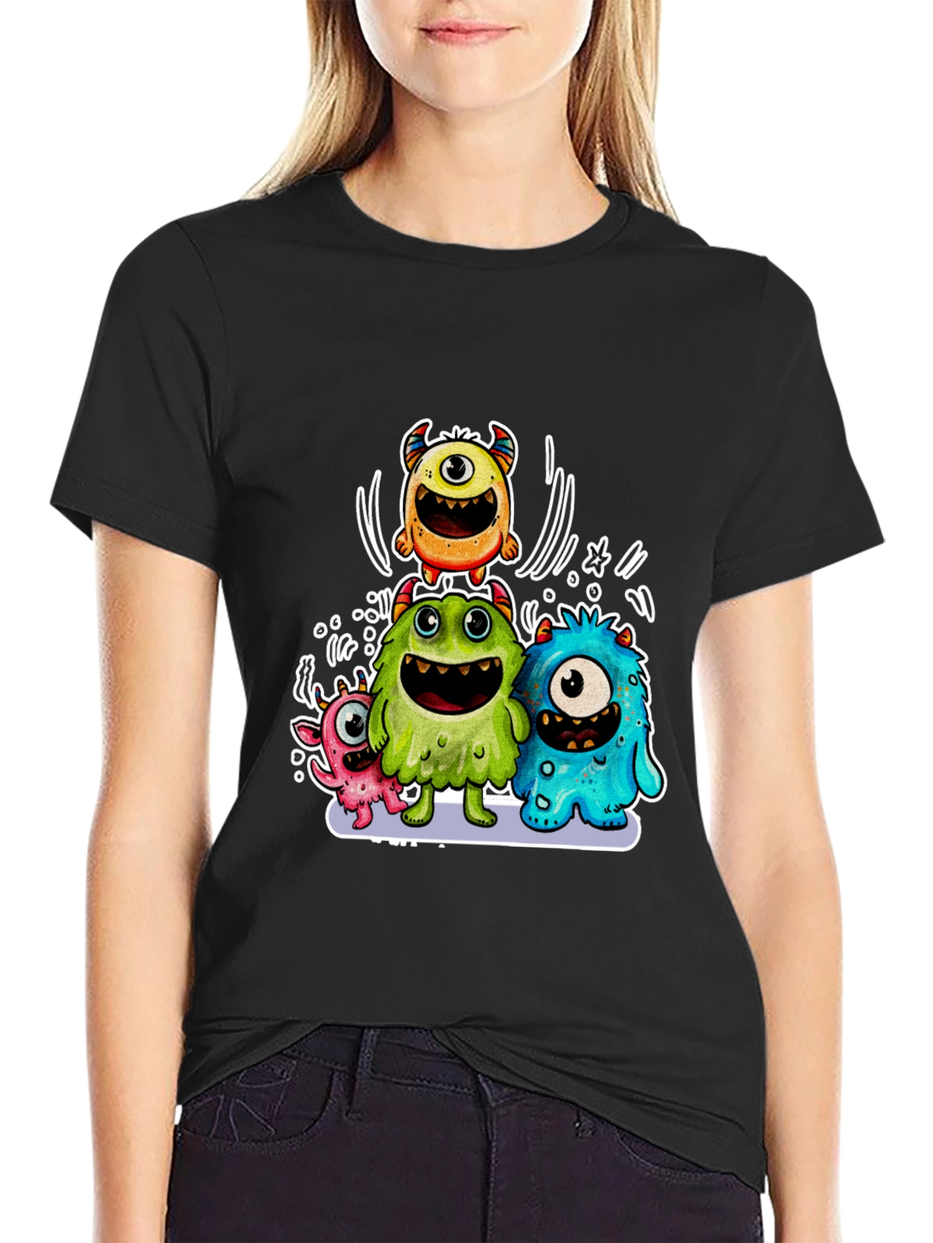 Monster Graphic Print T-Shirt
