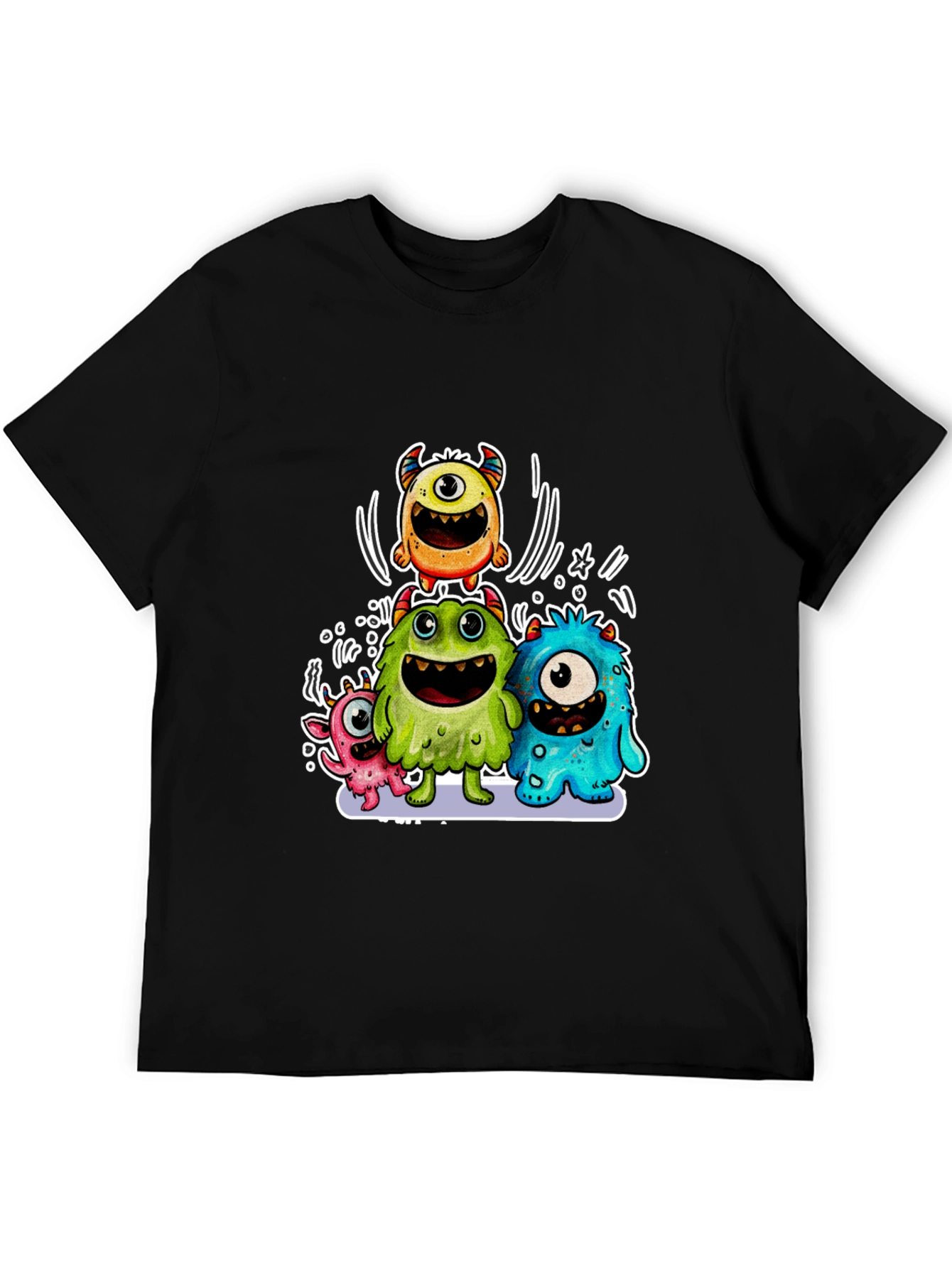 Monster Graphic Print T-Shirt