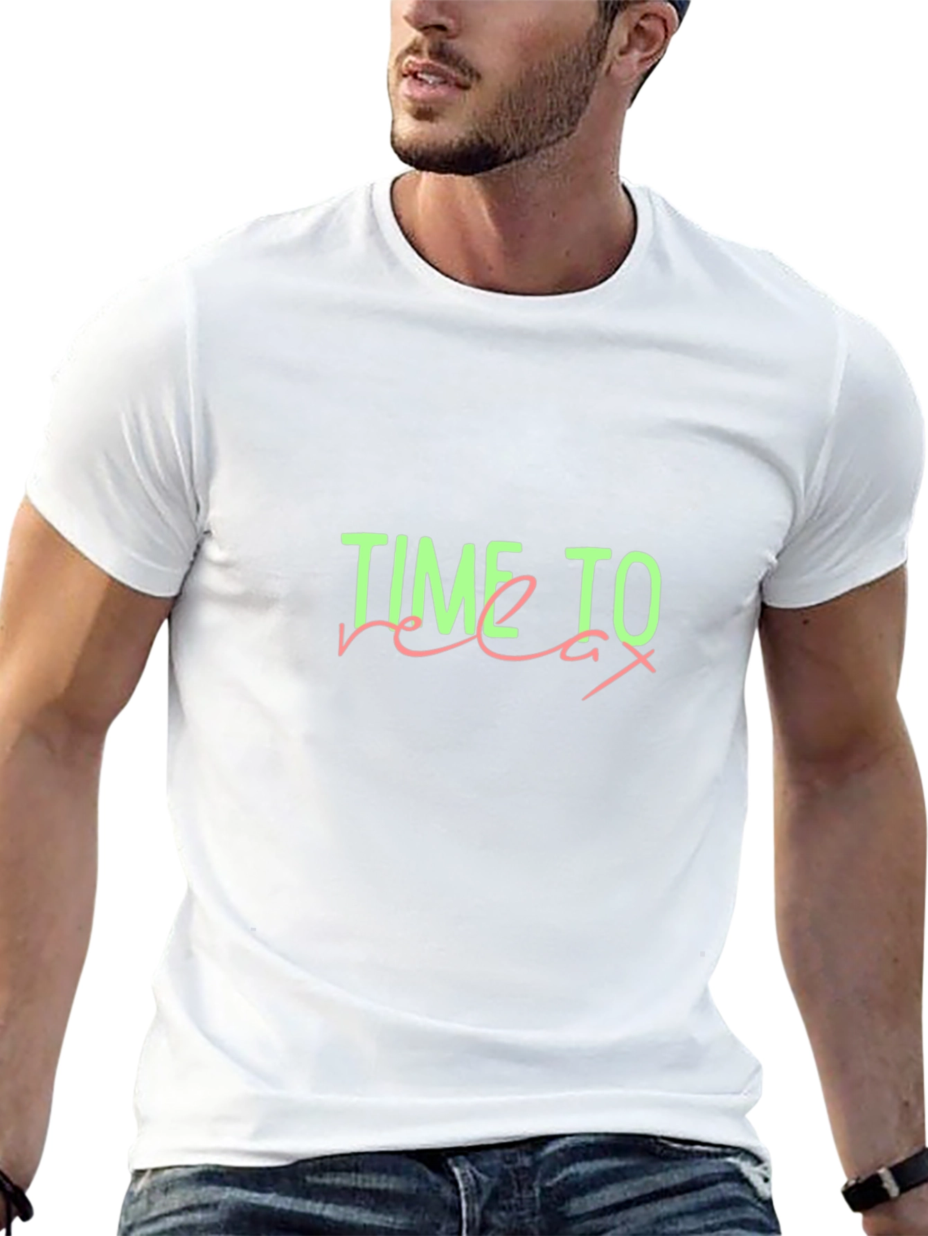 Time to Relax Graphic Tee - Black T-Shirt