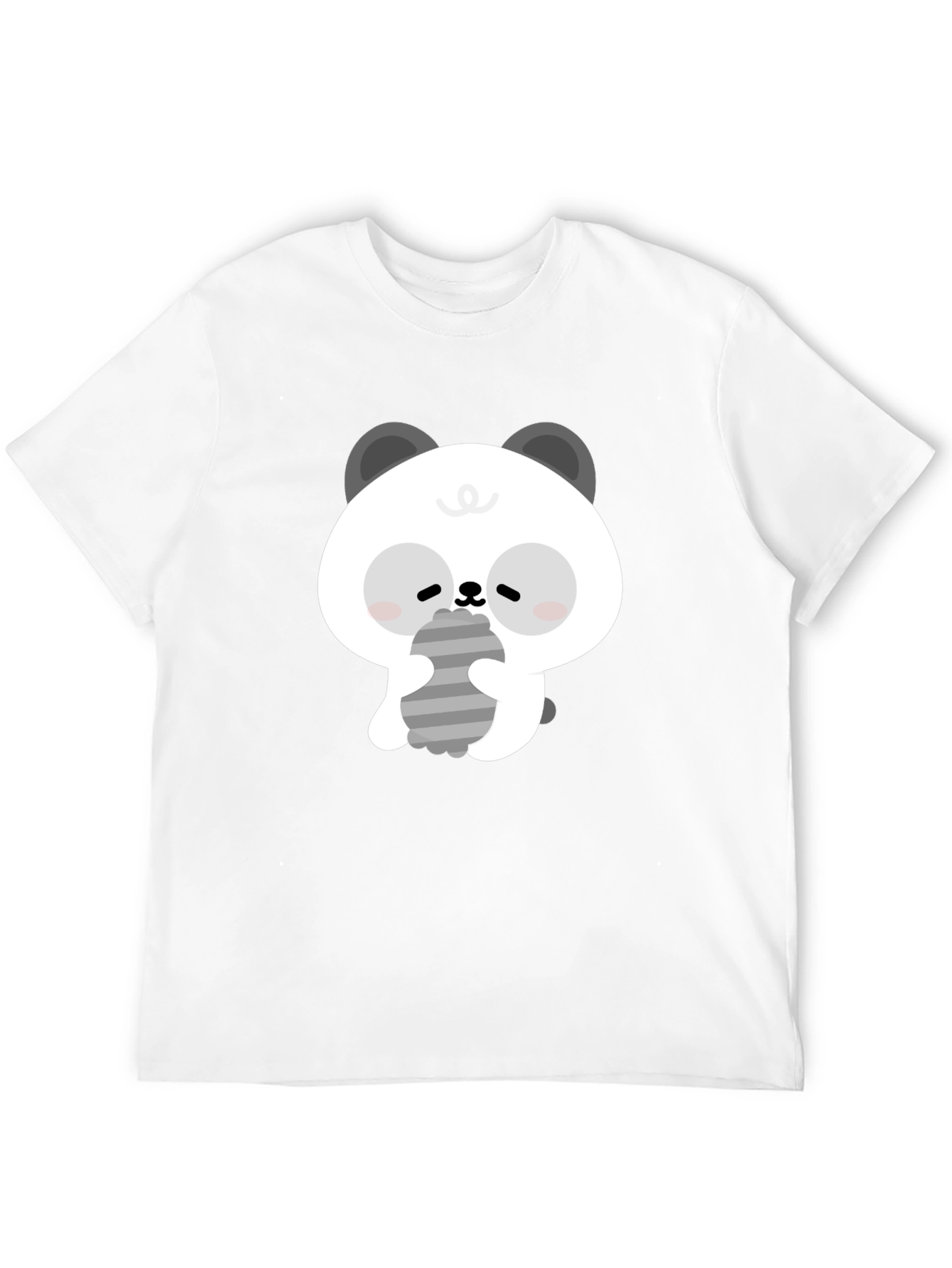 Cute Panda Graphic Tee - Soft Cotton Black T-Shirt
