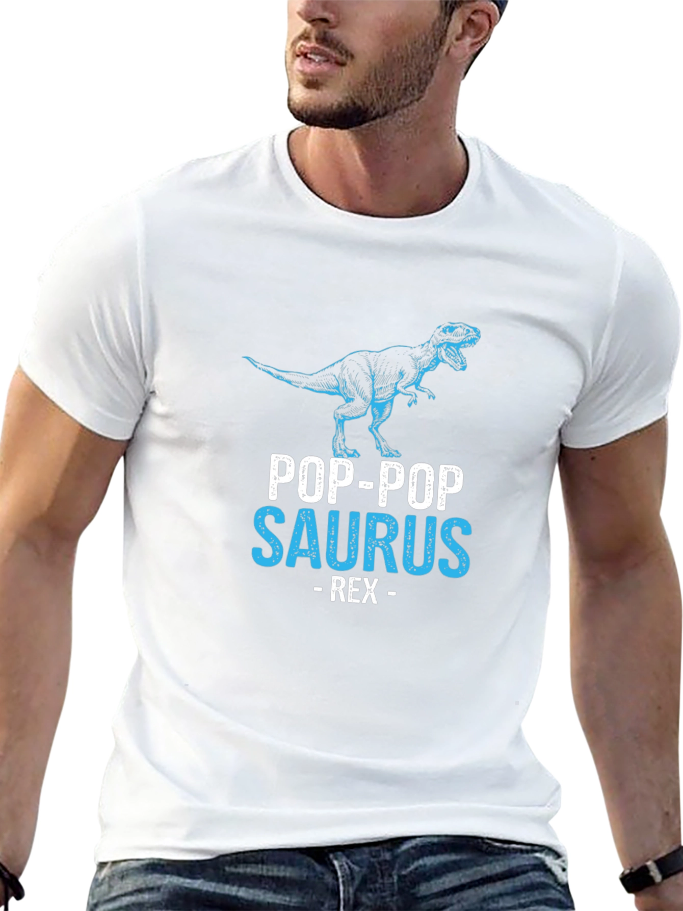 Pop-Pop Saurus Rex Graphic T-Shirt