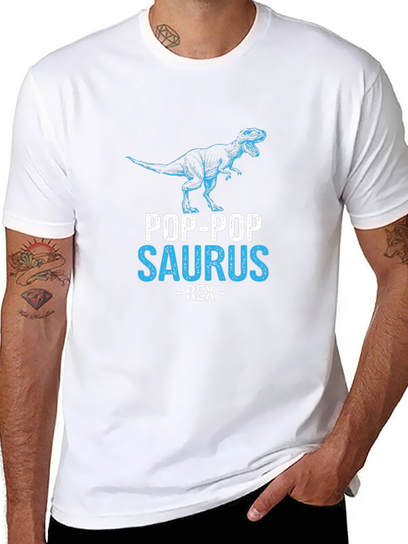 Pop-Pop Saurus Rex Graphic T-Shirt