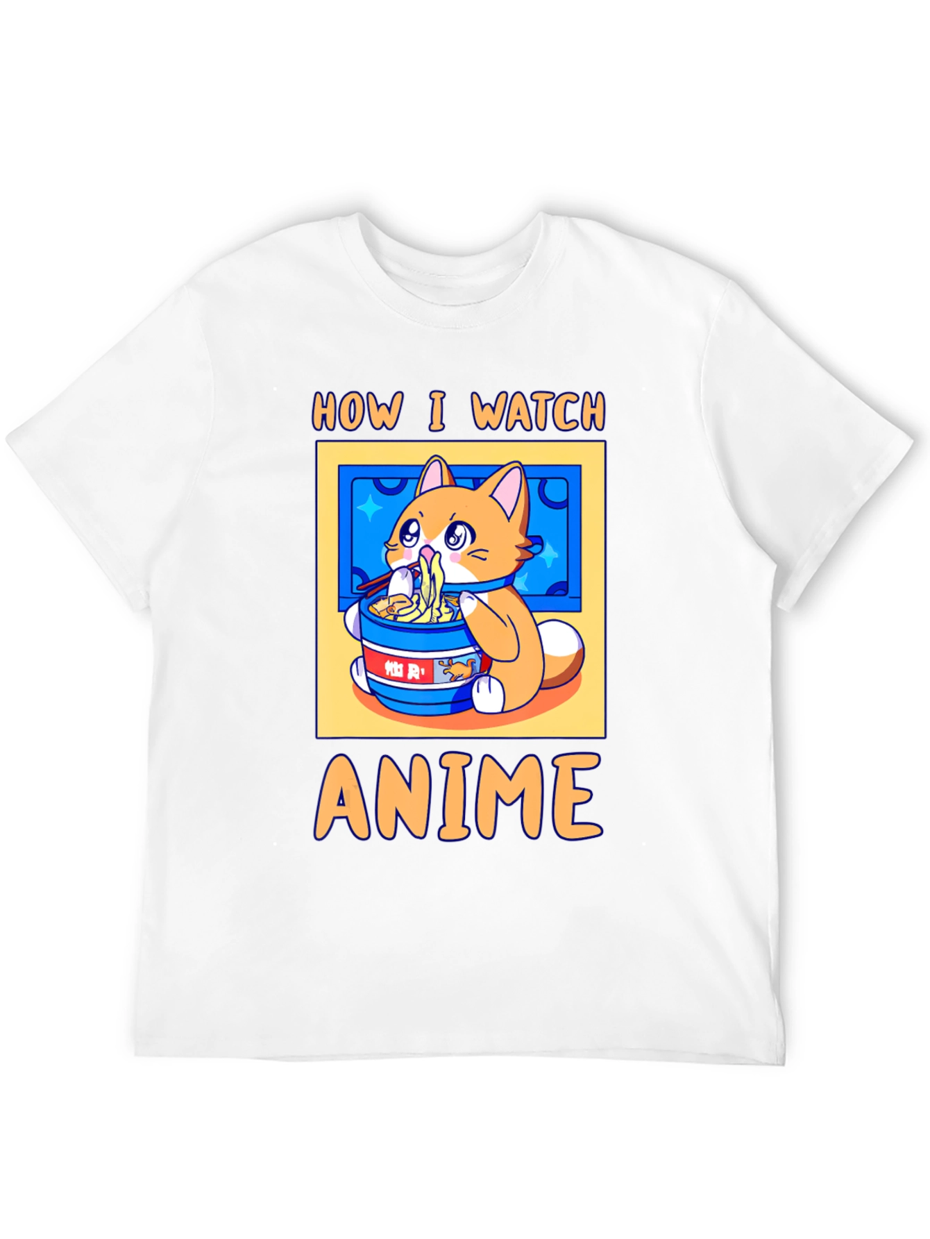 Anime Watching Cat T-Shirt