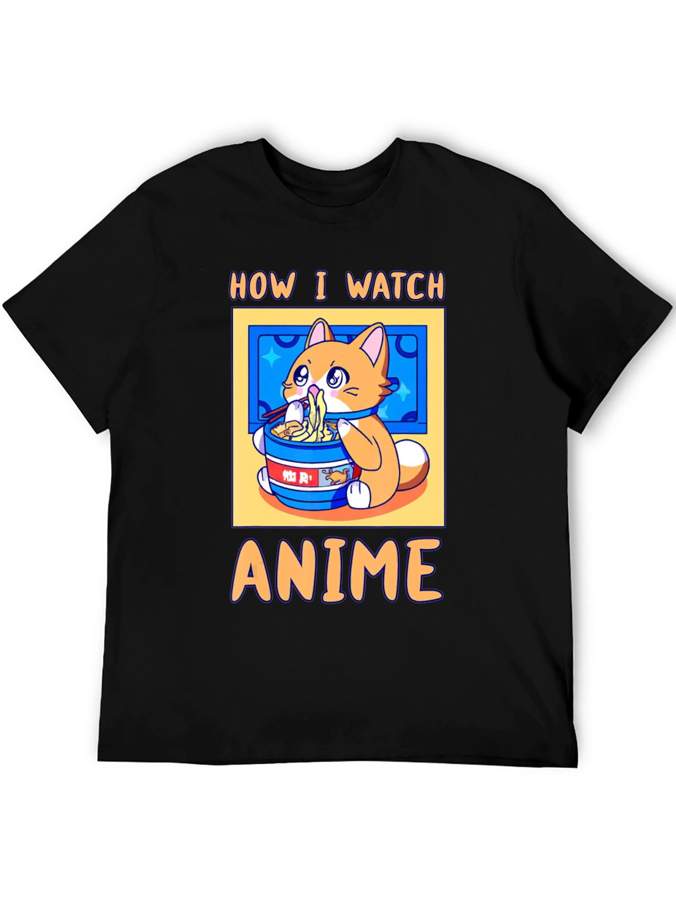 Anime Watching Cat T-Shirt