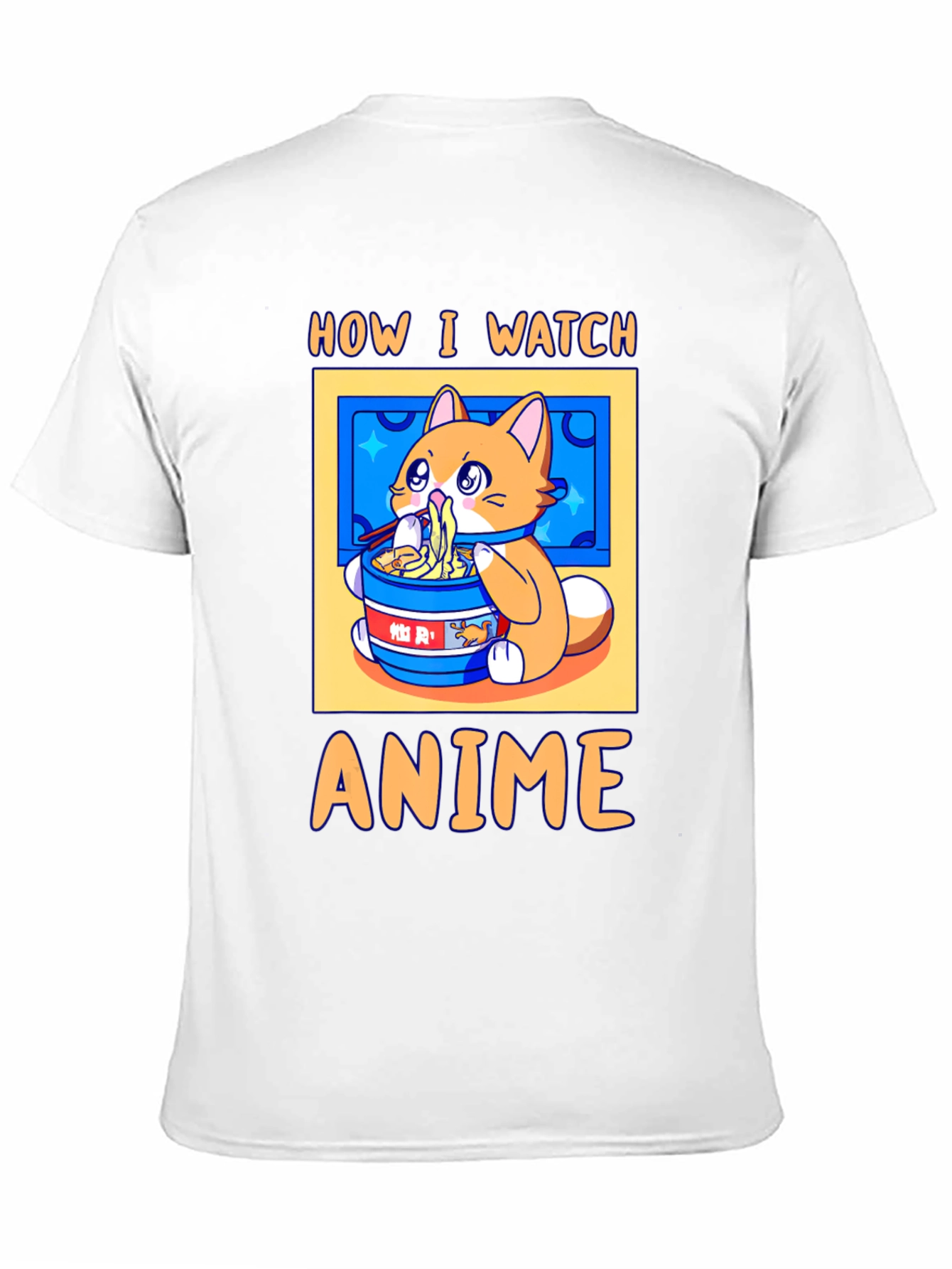 Anime Watching Cat T-Shirt