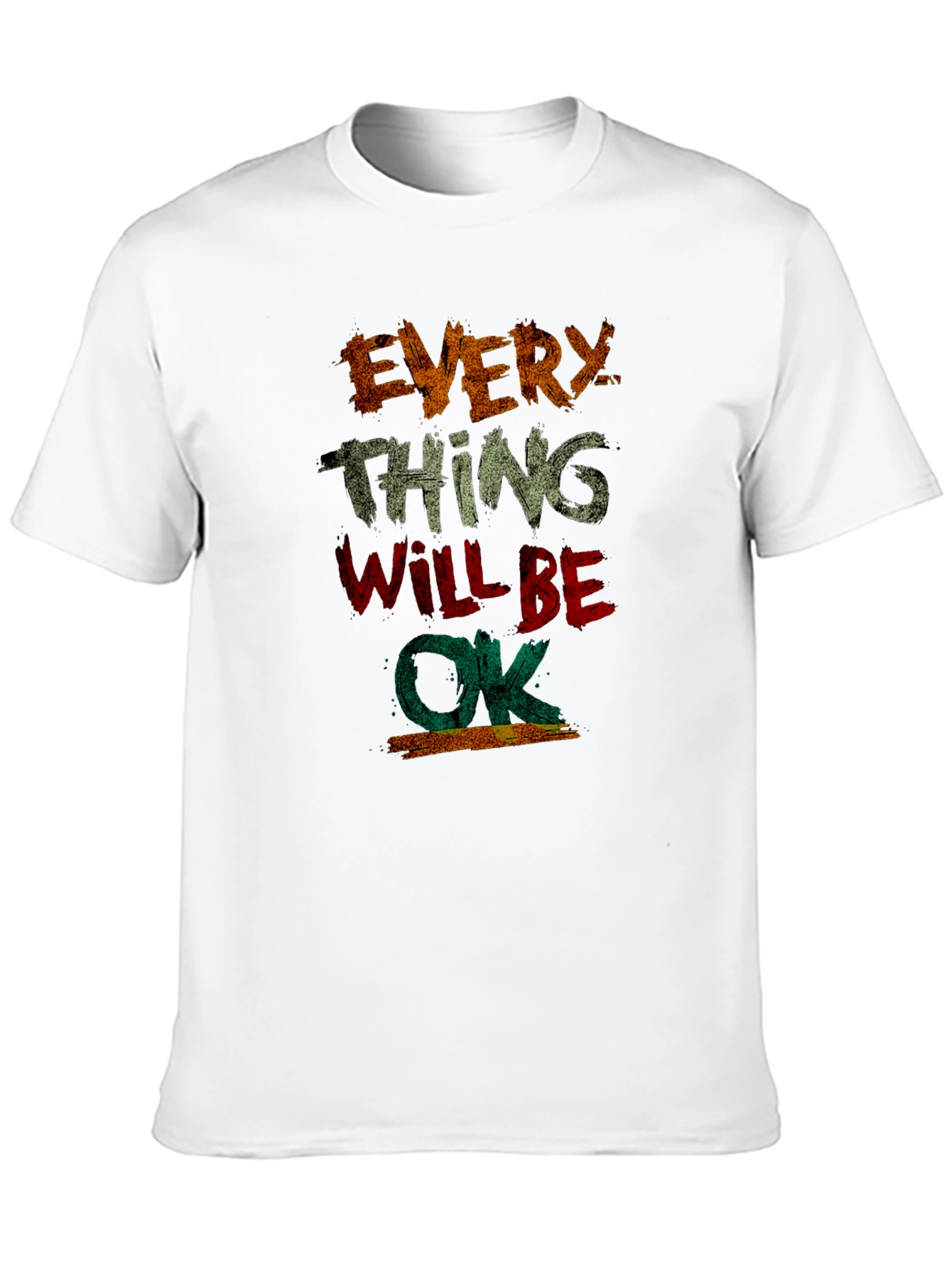 Everything Will Be OK Graphic Tee - Distressed Print