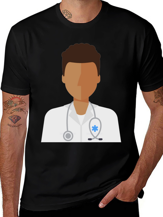 Doctor Graphic Tee - Unisex Black Cotton T-Shirt