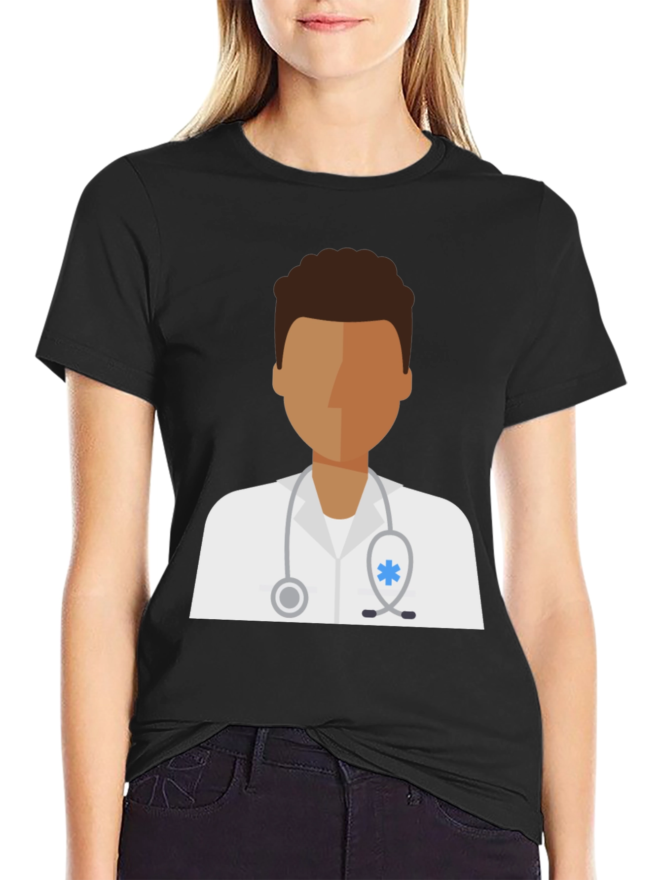 Doctor Graphic Tee - Unisex Black Cotton T-Shirt