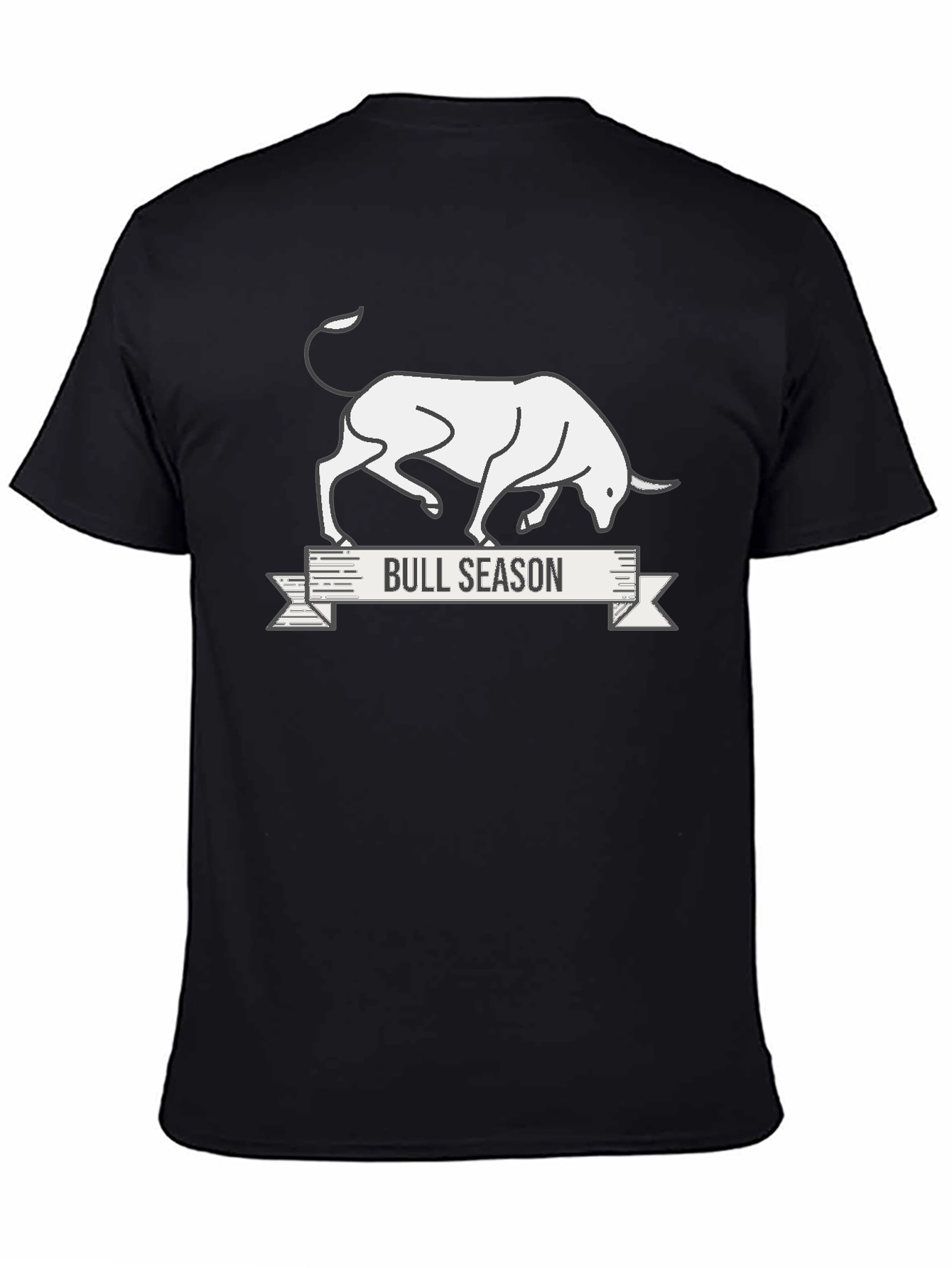 Bull Season Graphic Tee - Black Cotton T-Shirt