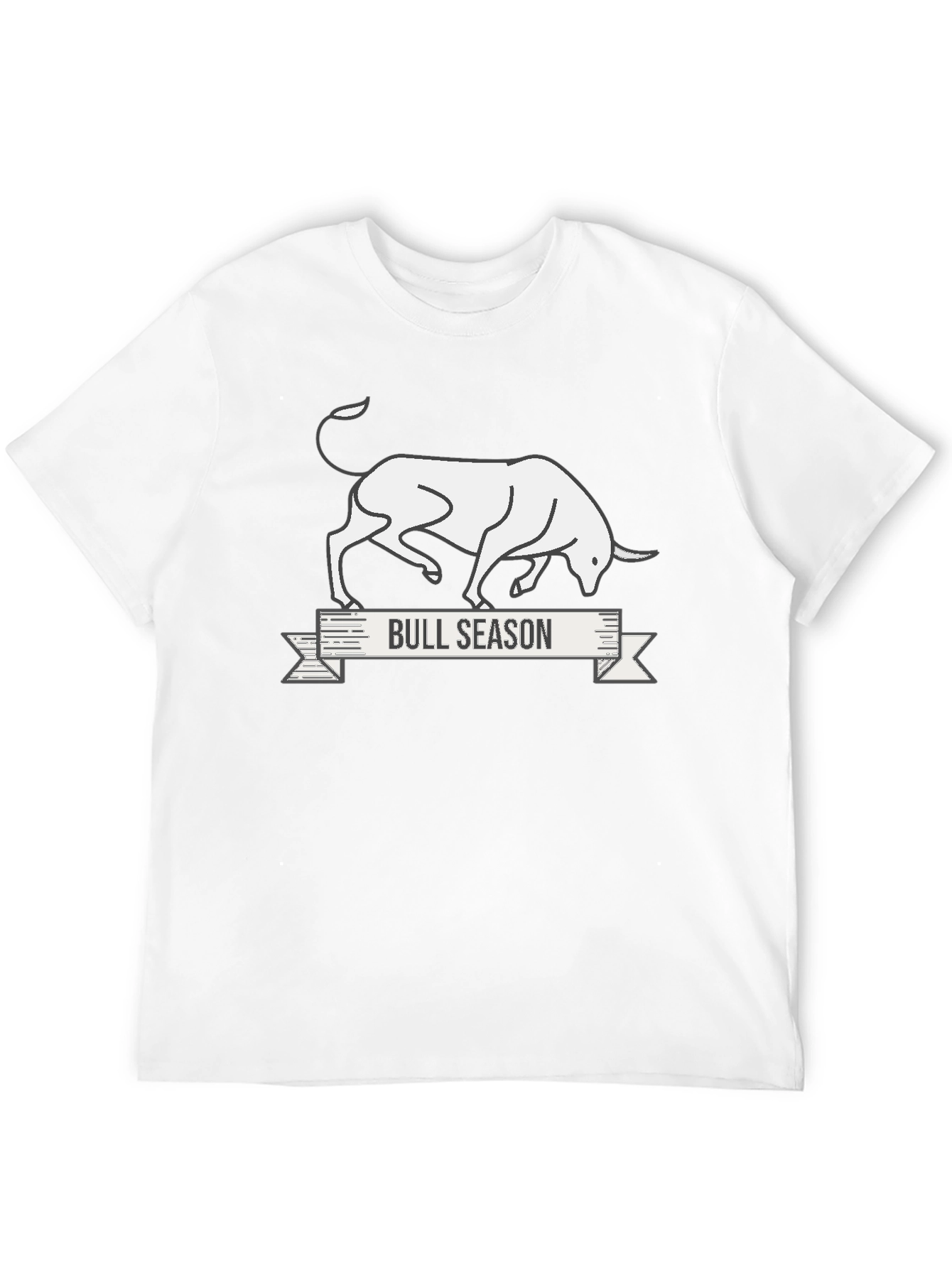 Bull Season Graphic Tee - Black Cotton T-Shirt