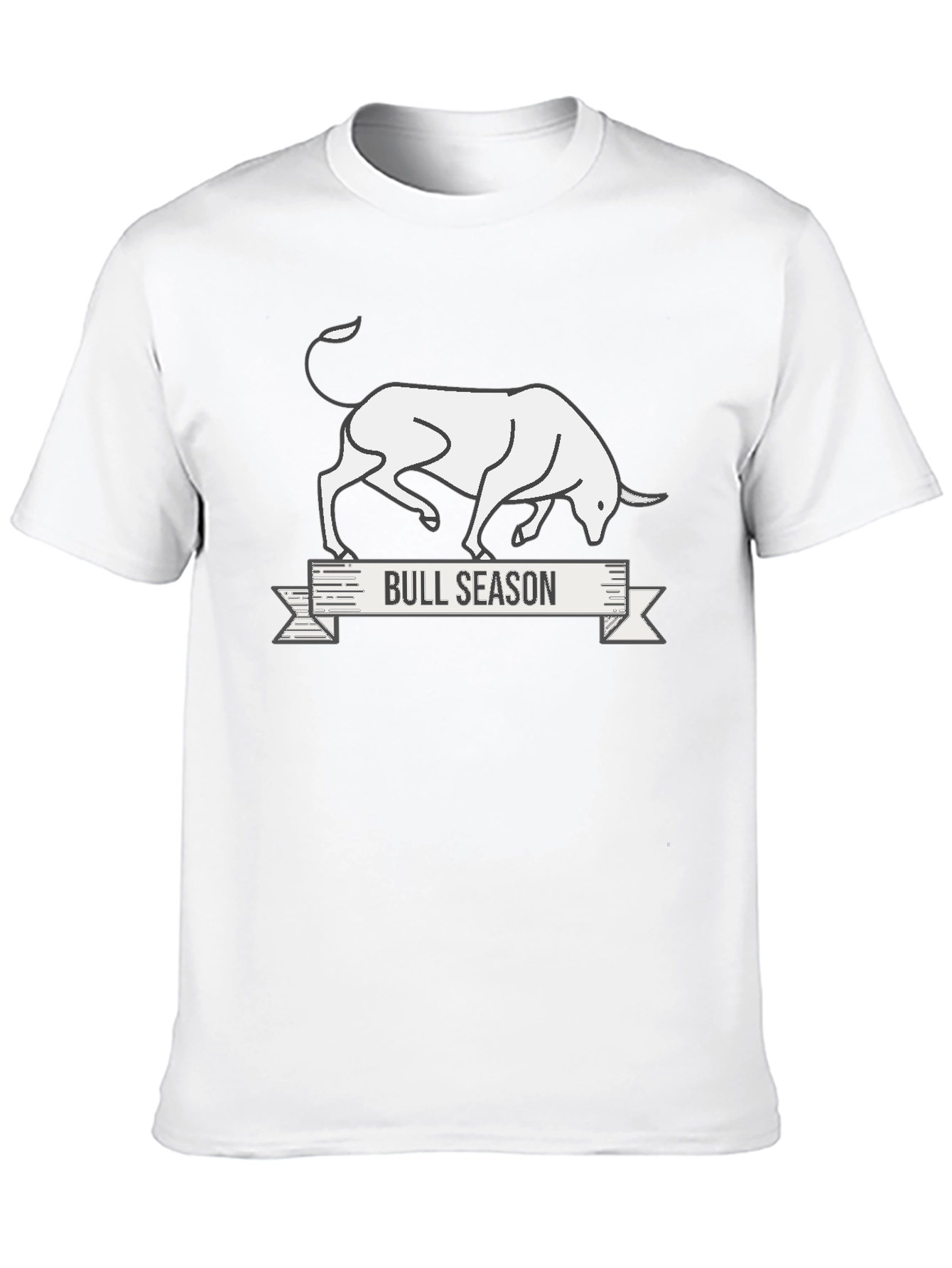 Bull Season Graphic Tee - Black Cotton T-Shirt