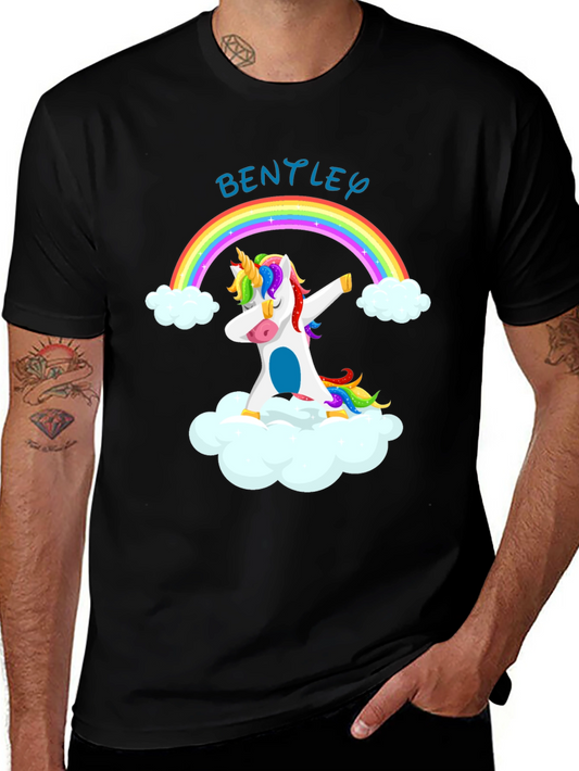 Unicorn Dabbing on Cloud T-Shirt - Bentley