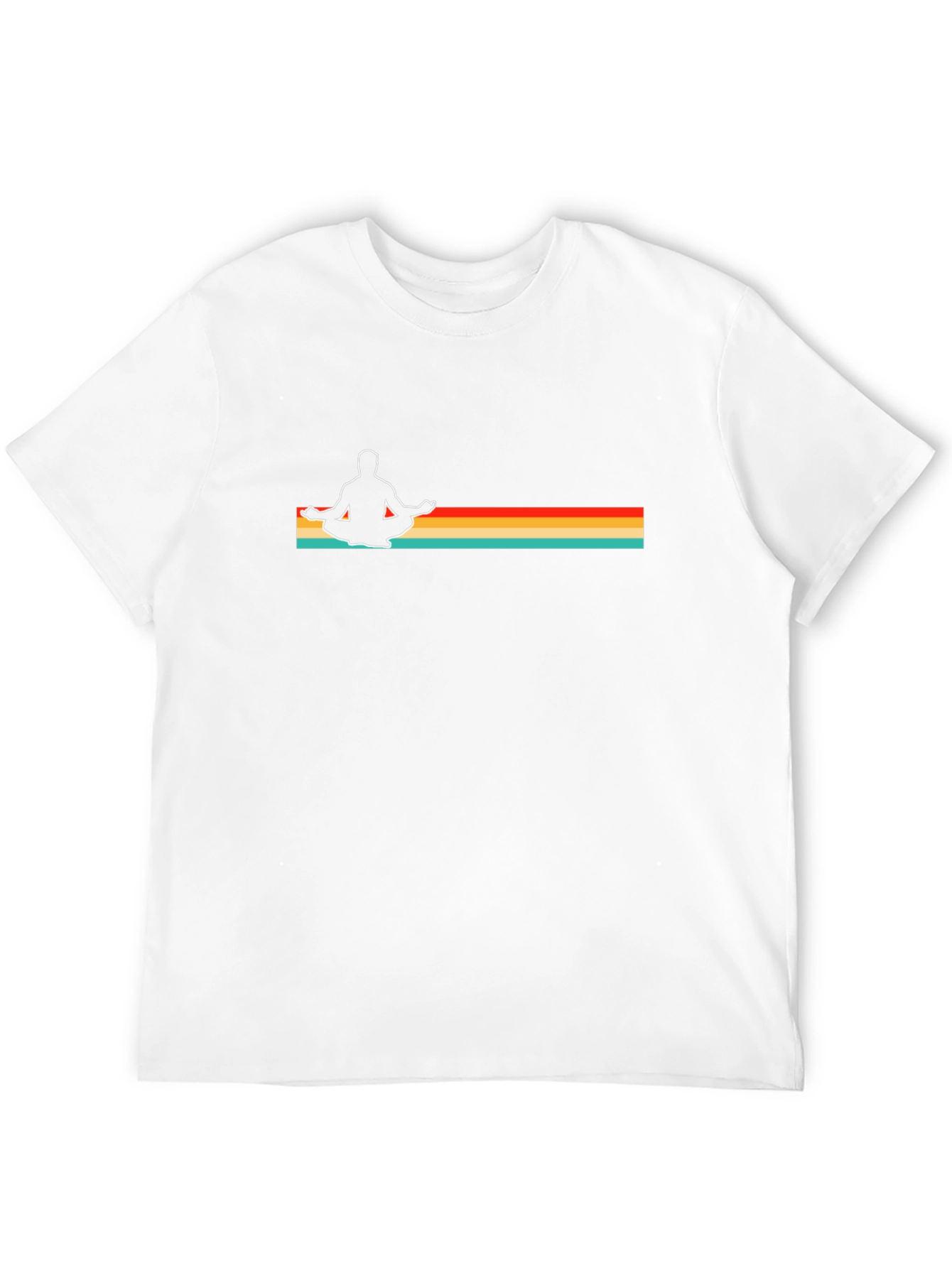 Retro Yoga Meditation Graphic T-Shirt - Mens Black Tee