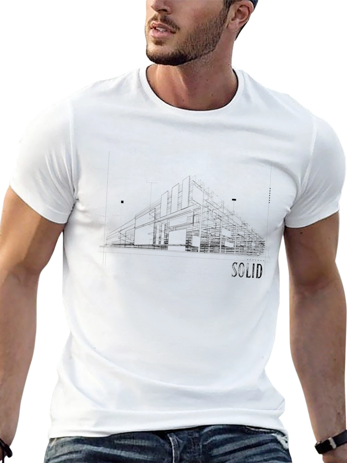 Modernist Architecture Tee - SOLID Graphic Print