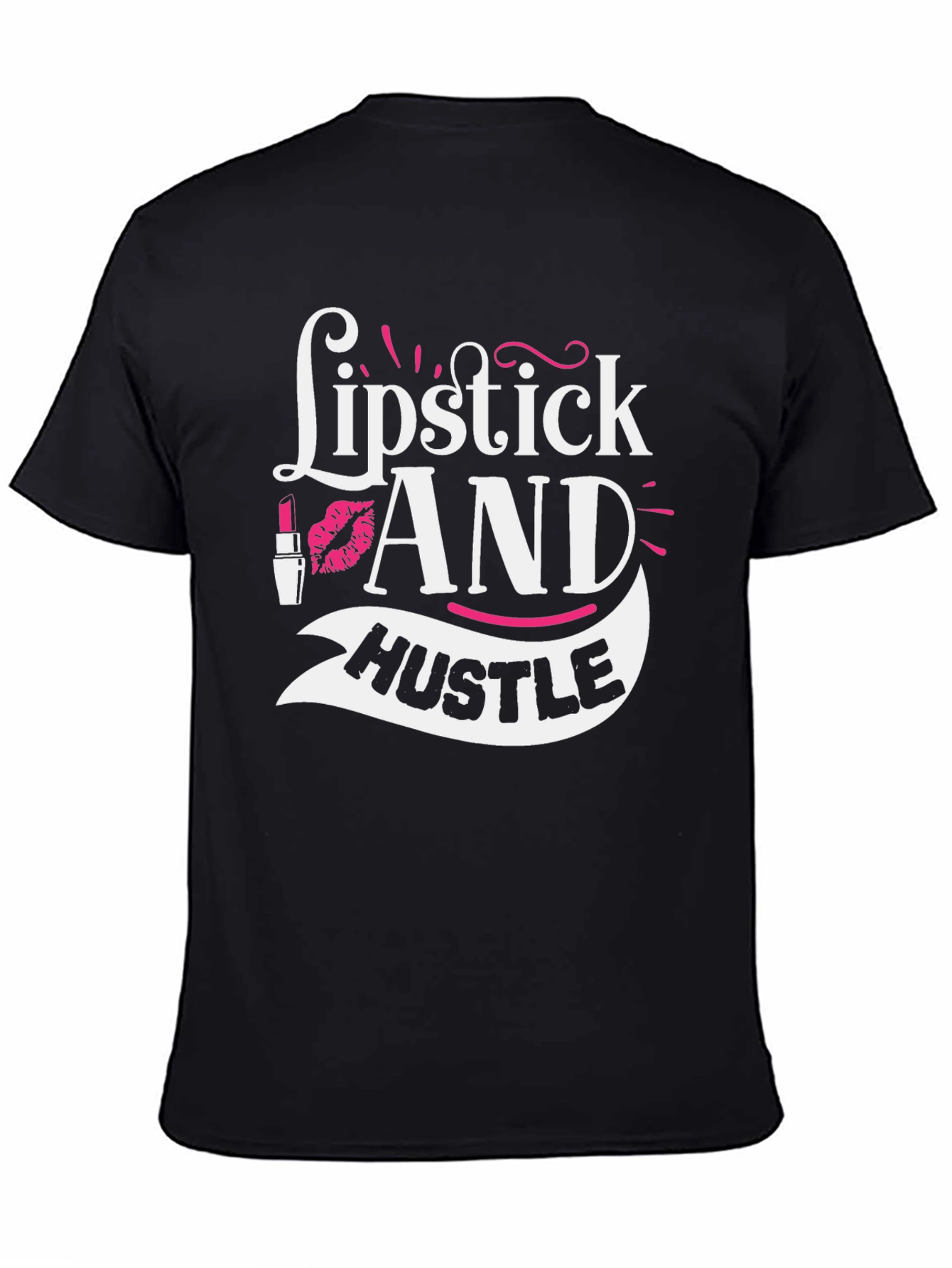 Lipstick and Hustle Graphic Tee - Black