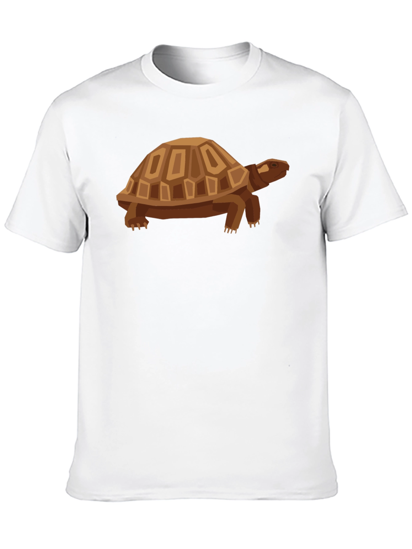 Geometric Turtle Graphic Tee - Casual Black Shirt
