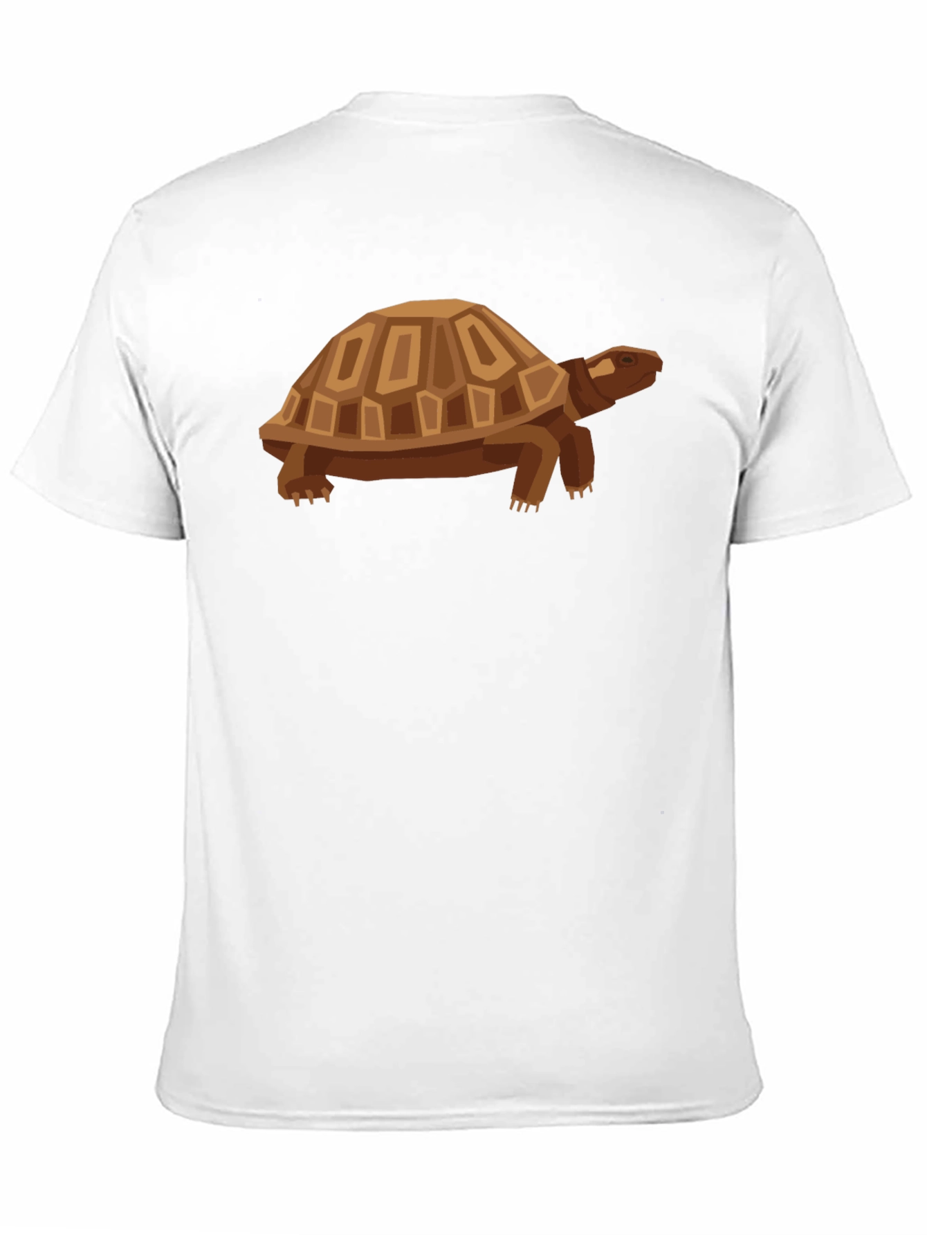 Geometric Turtle Graphic Tee - Casual Black Shirt