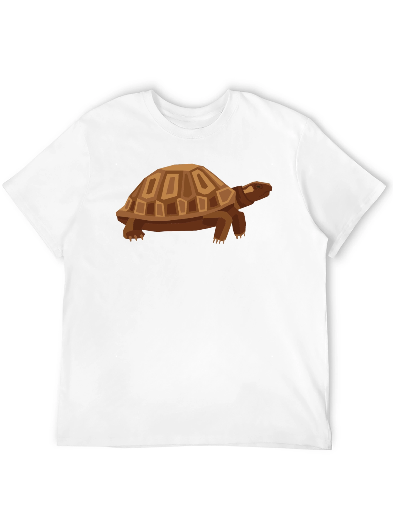 Geometric Turtle Graphic Tee - Casual Black Shirt