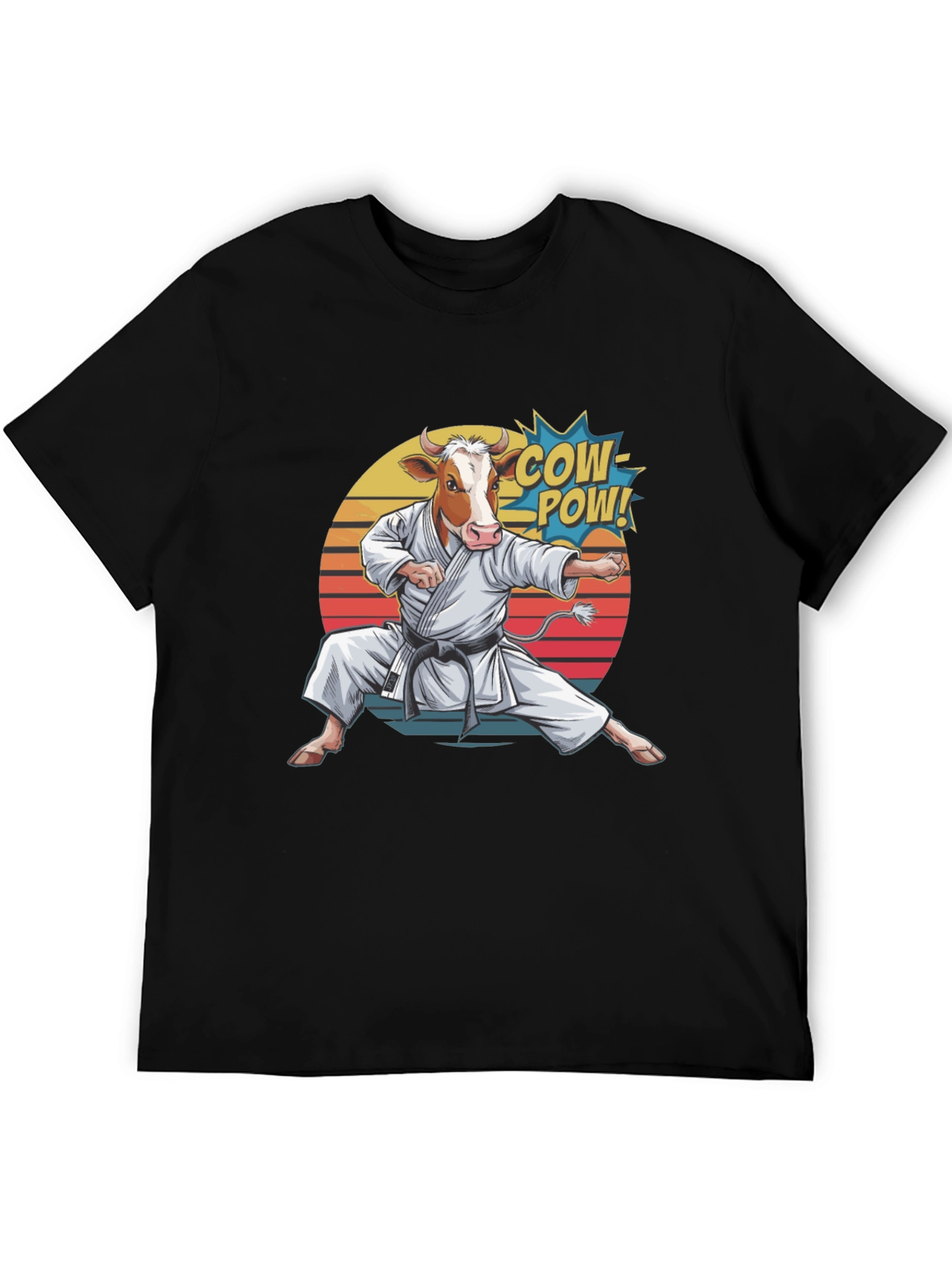 Cow Karate T-Shirt - Funny Animal Tee