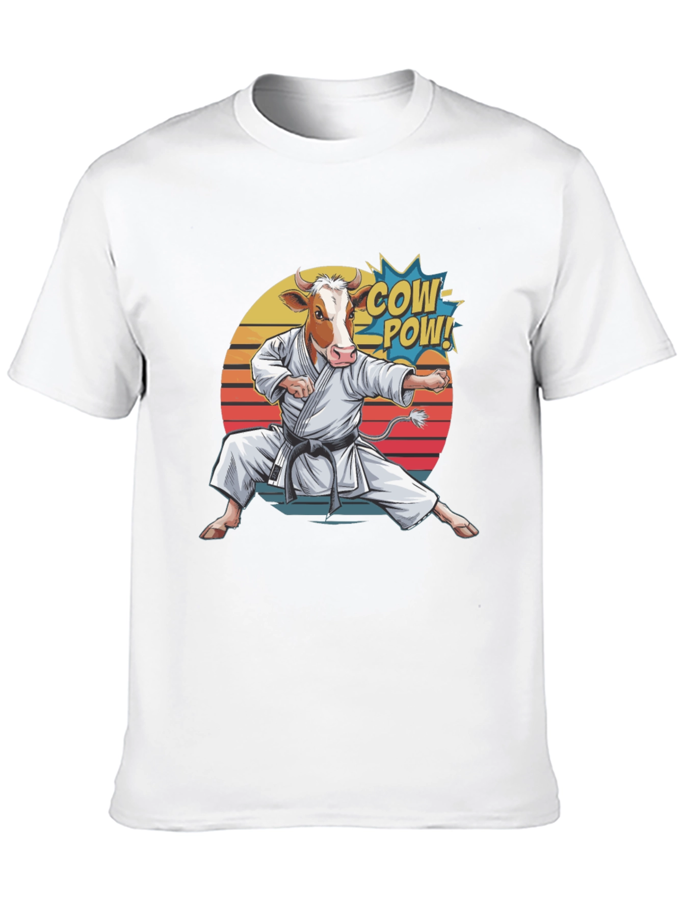 Cow Karate T-Shirt - Funny Animal Tee