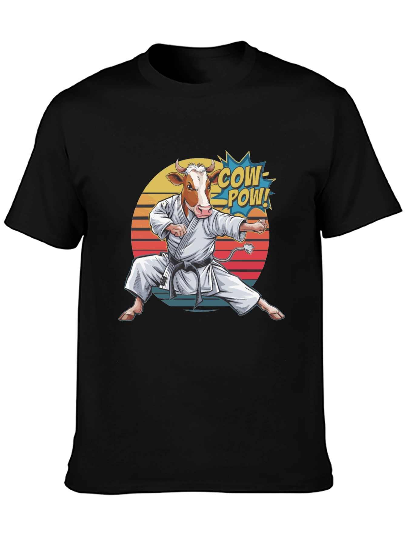 Cow Karate T-Shirt - Funny Animal Tee