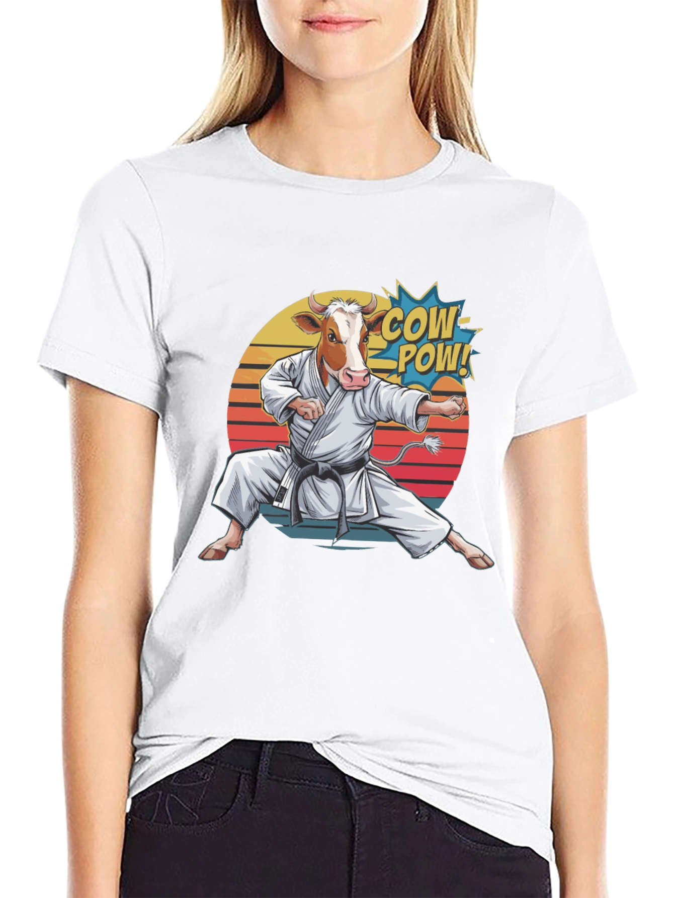 Cow Karate T-Shirt - Funny Animal Tee