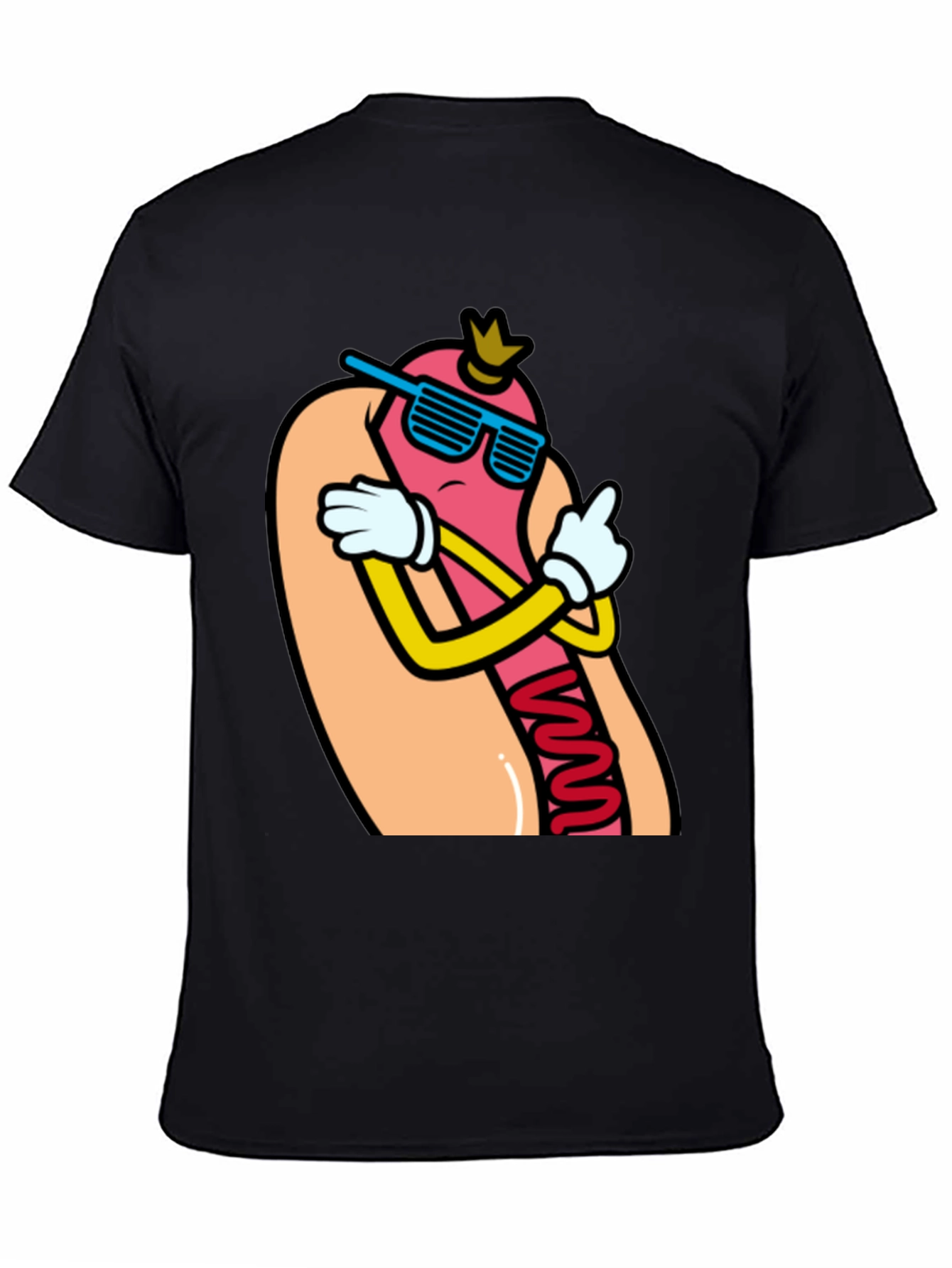 Cool Cartoon Hotdog T-Shirt - Funny Foodie Tee