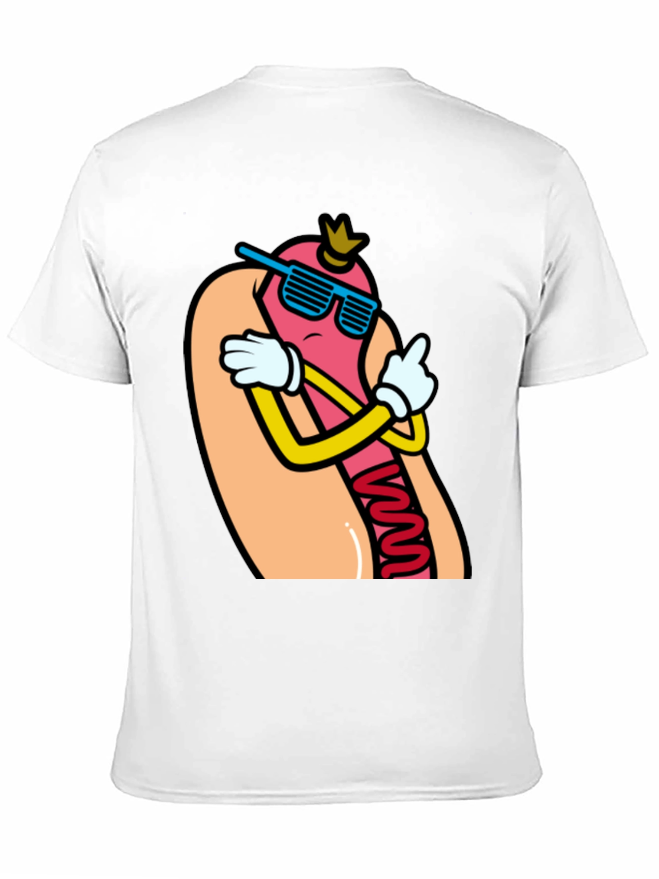 Cool Cartoon Hotdog T-Shirt - Funny Foodie Tee