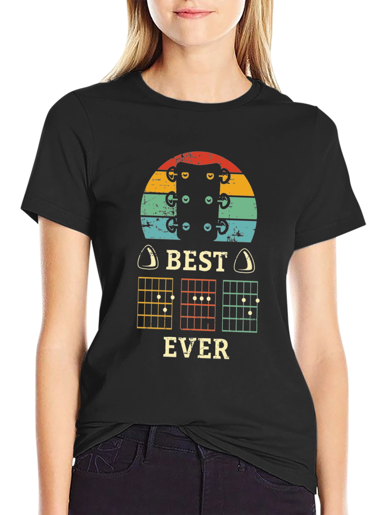 Best Ever Guitarist T-Shirt - Retro Musical Design