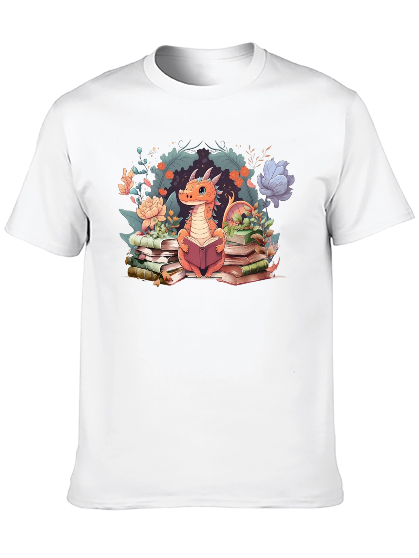 Dragon Reading Black T-Shirt
