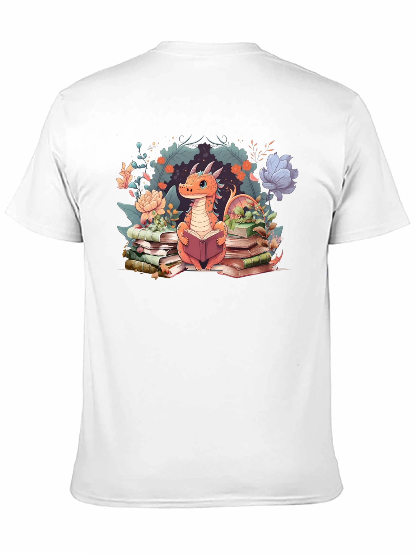 Dragon Reading Black T-Shirt