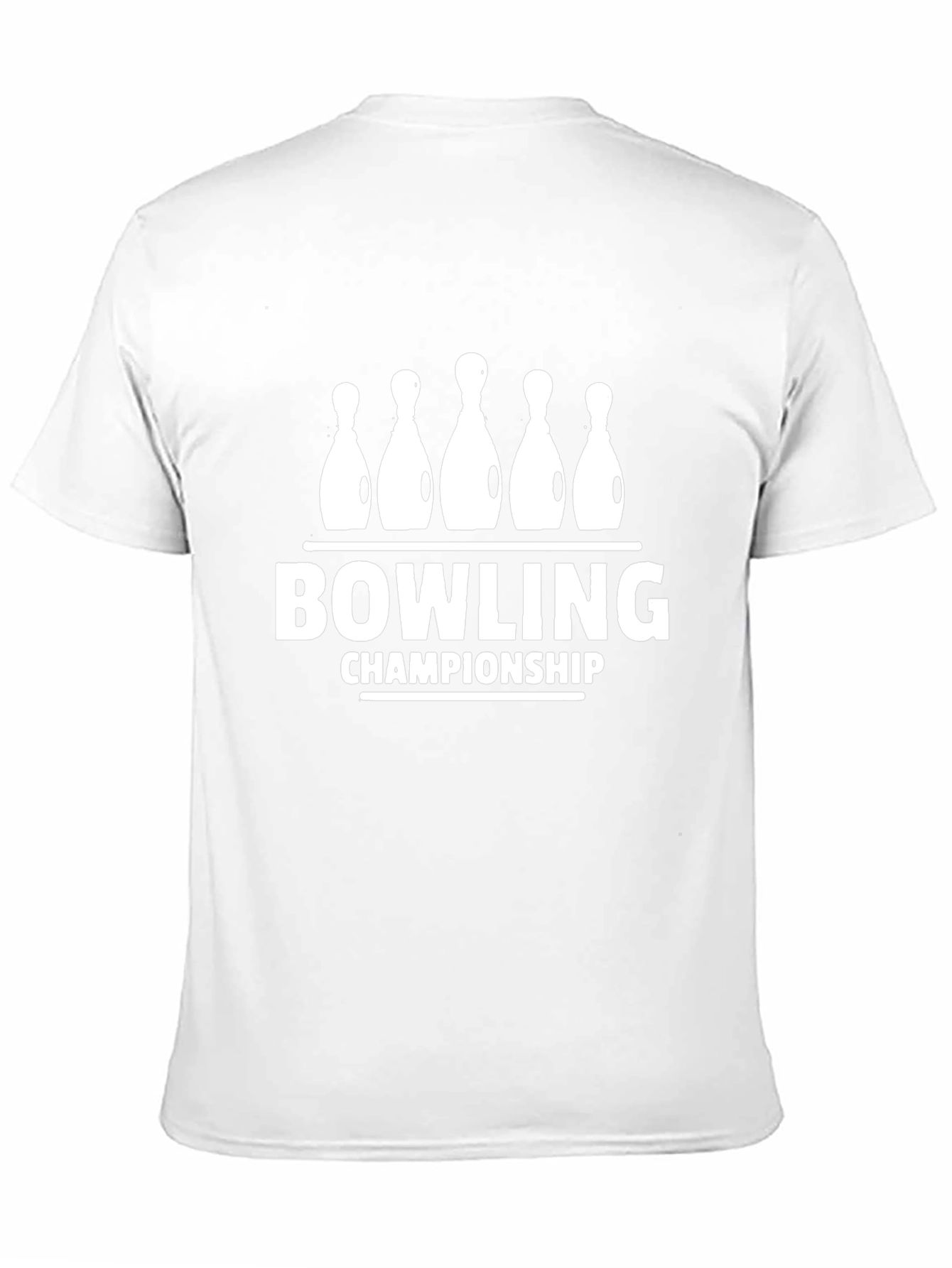 Bowling Championship Black Graphic Tee Shirt