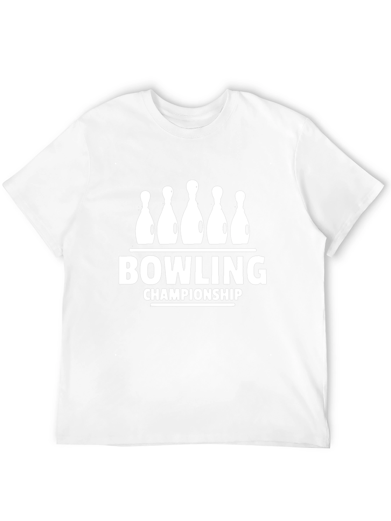 Bowling Championship Black Graphic Tee Shirt