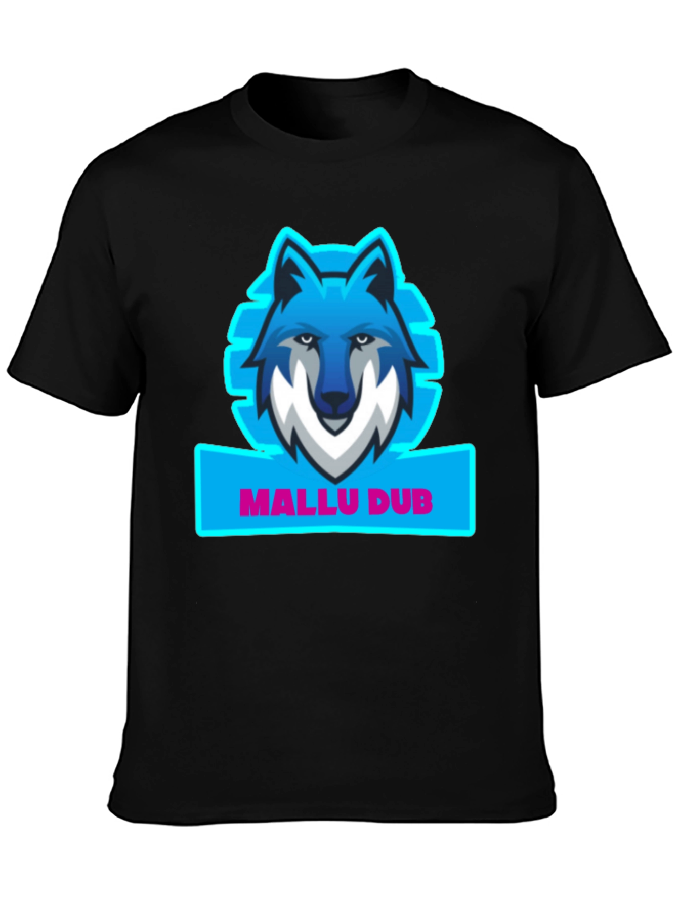 Wolf Graphic Black T-Shirt - Mallu Dub