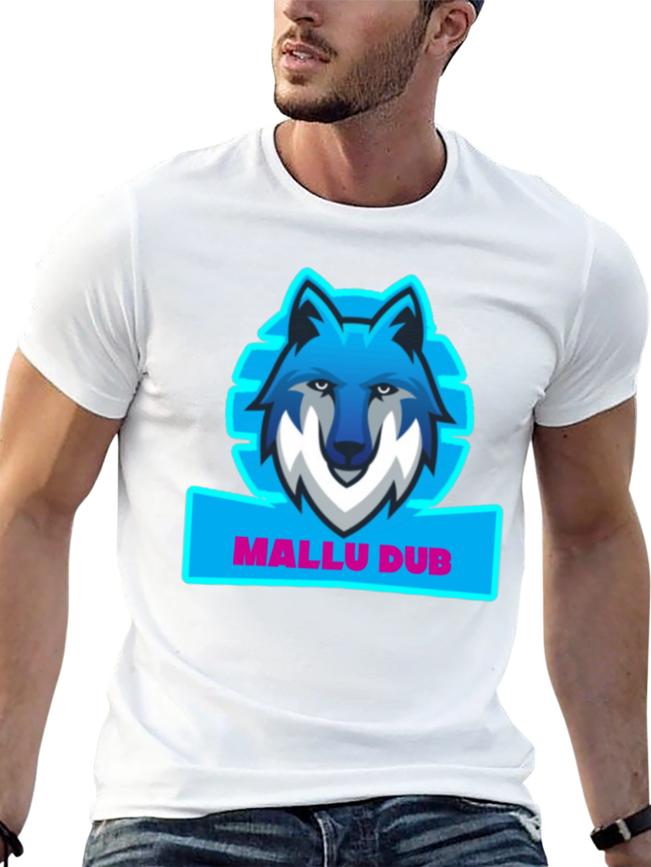 Wolf Graphic Black T-Shirt - Mallu Dub