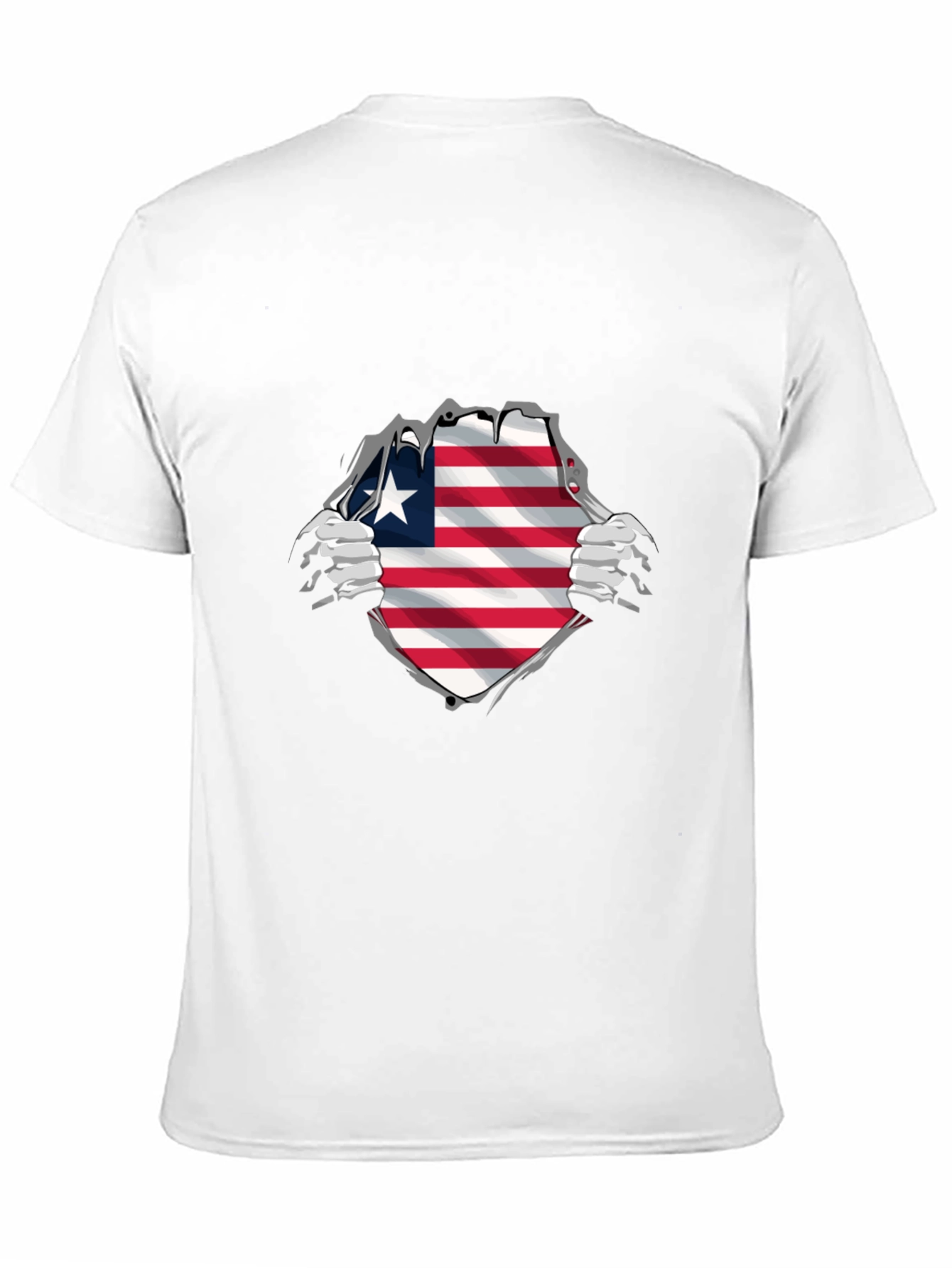 Liberia Flag Ripped T-Shirt
