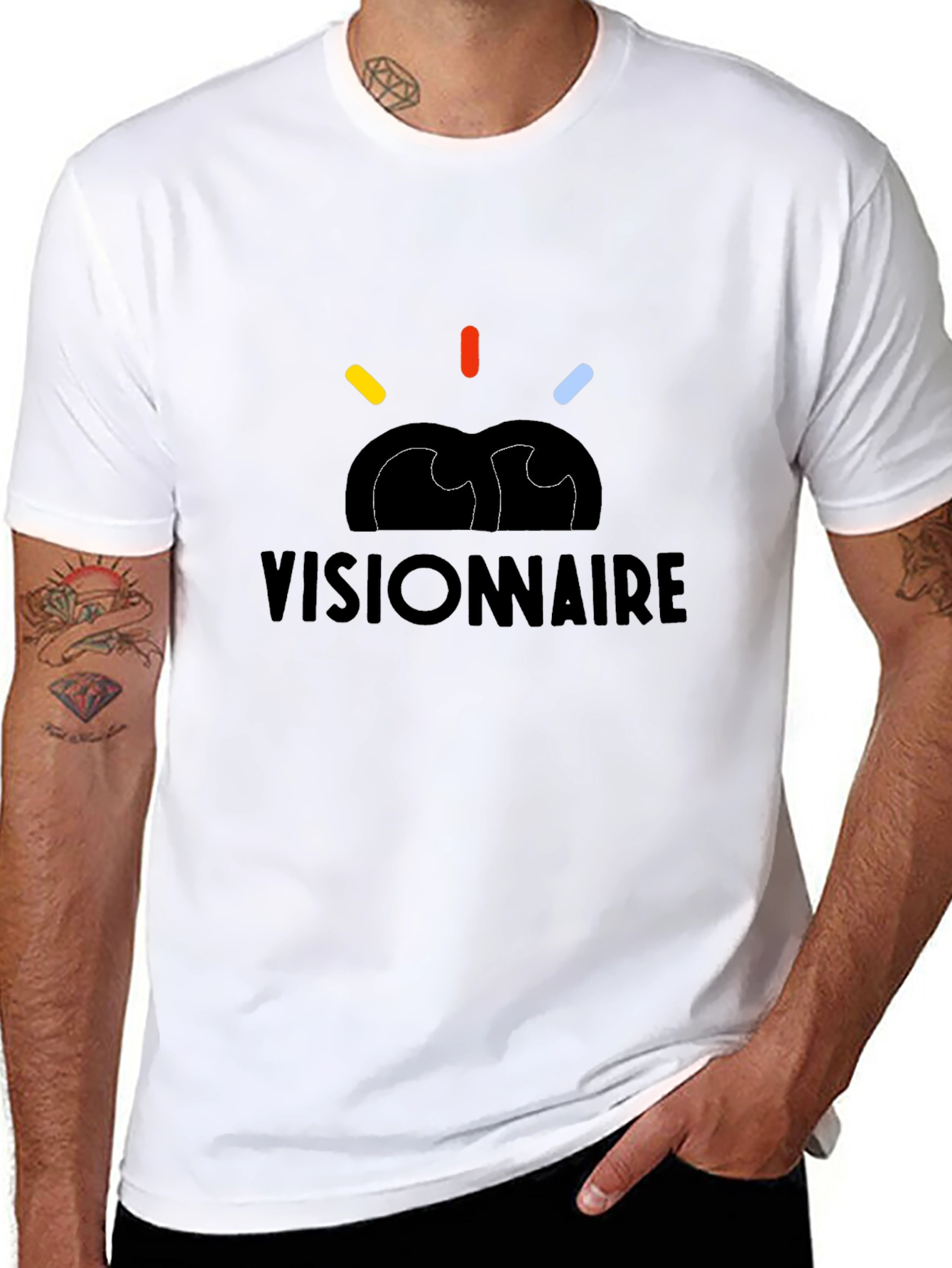 Visionnaire Graphic Black T-Shirt
