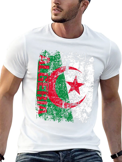 Algeria Flag T-Shirt - Distressed Design
